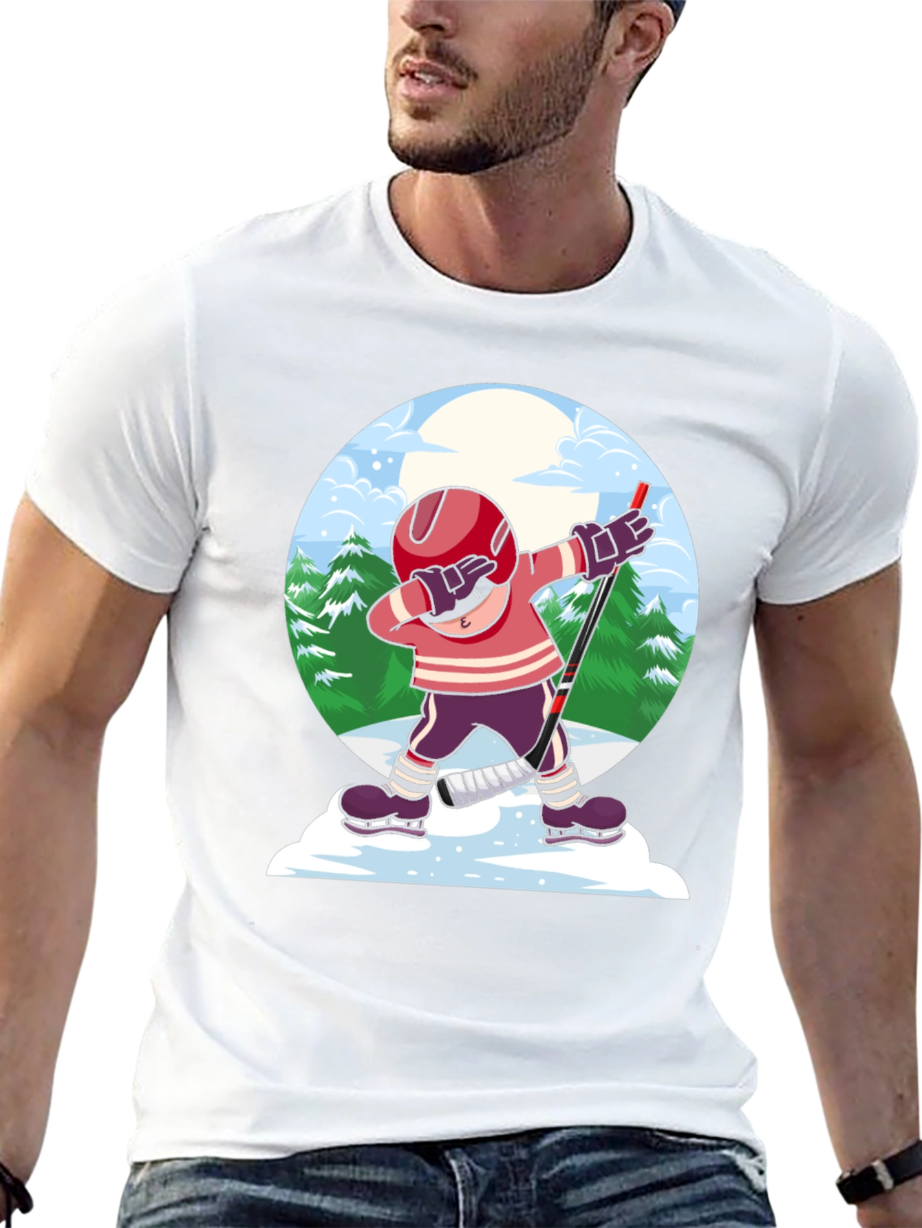 Dabbing Hockey Player T-Shirt