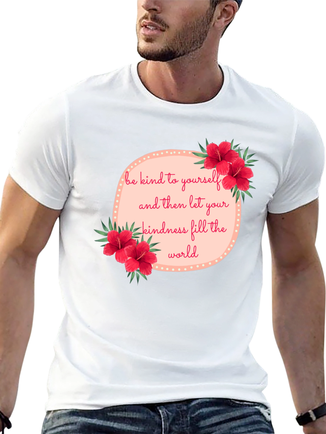 Kindness Floral Graphic Tee - Black