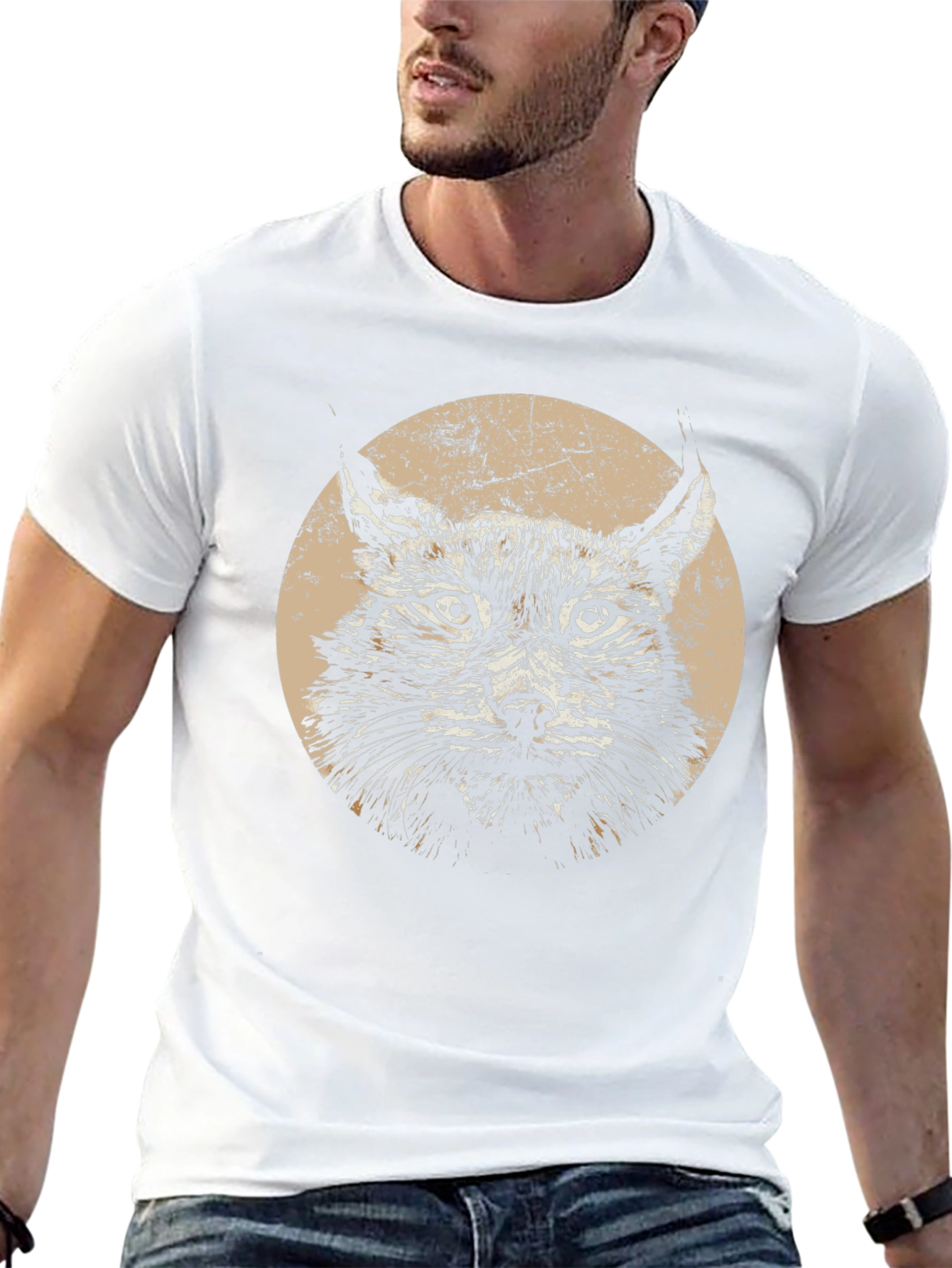 Lynx Graphic Print Black T-Shirt