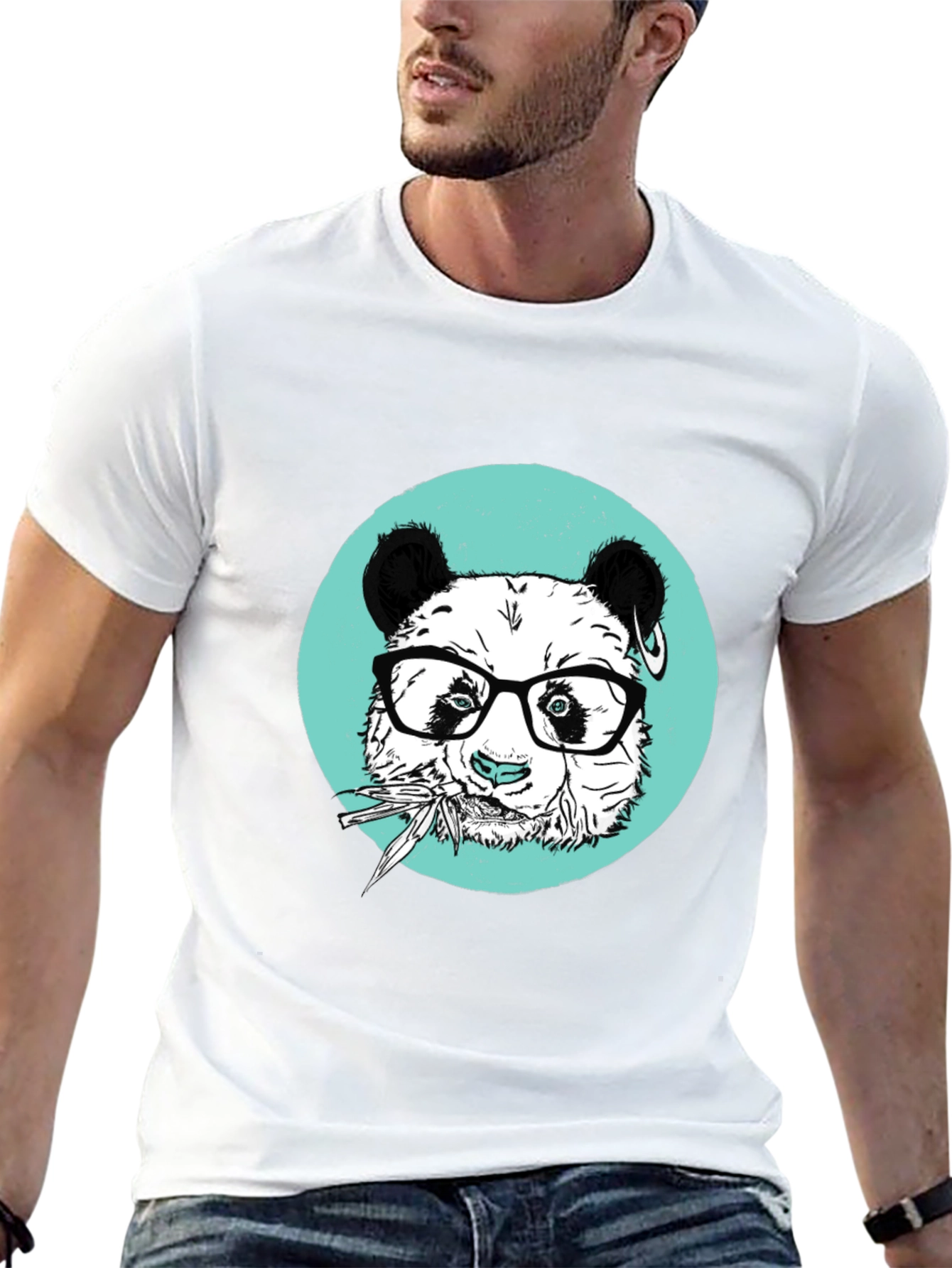 Hipster Panda T-Shirt - Cool Graphic Tee