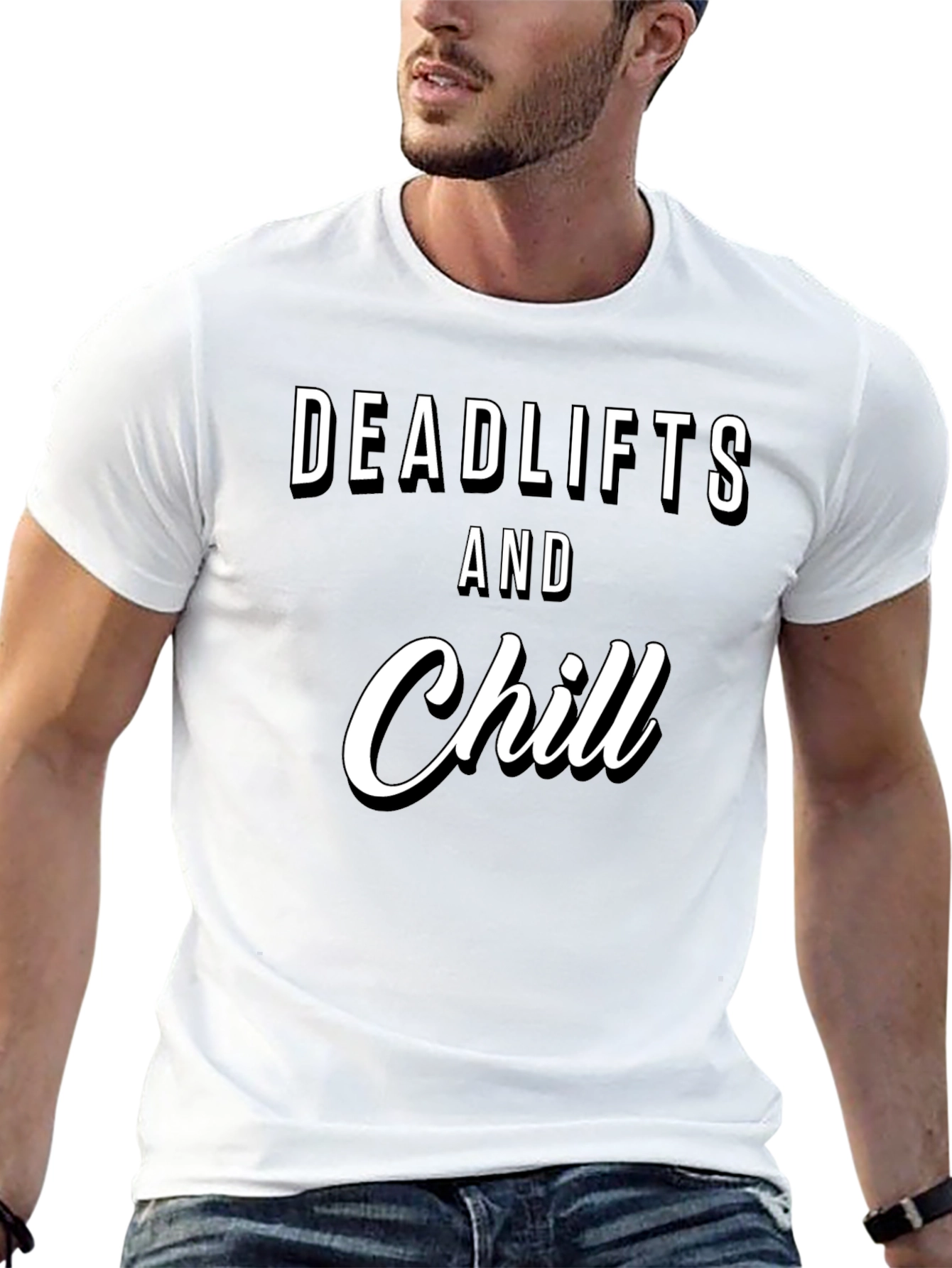 Deadlifts & Chill Black Graphic Tee