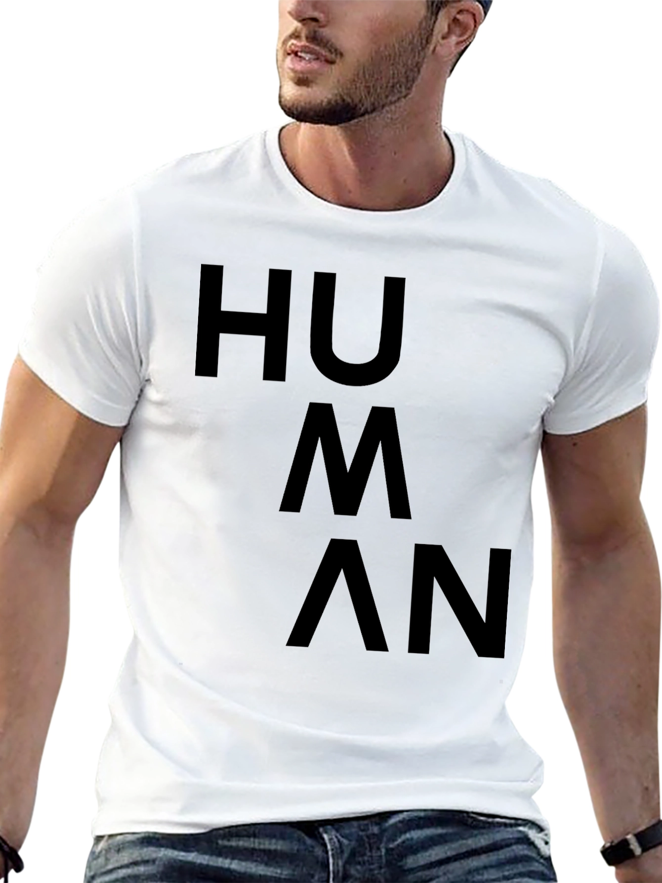 HUMAN Statement Tee - Bold & Simple Graphic Shirt