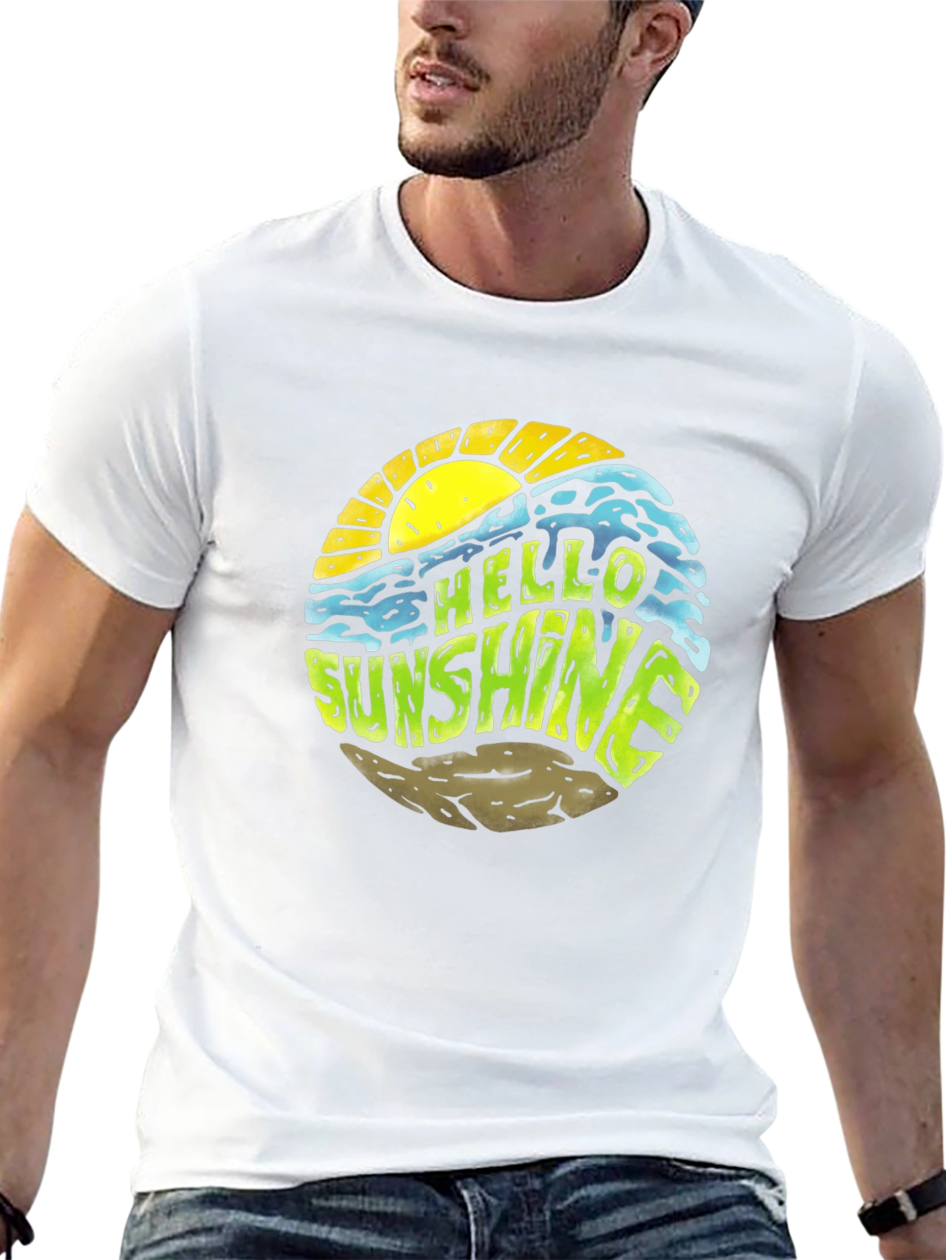 Hello Sunshine Graphic Tee - Black