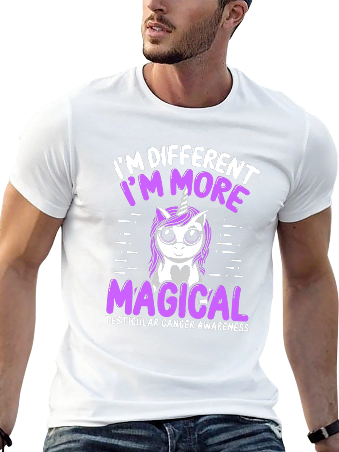 Unicorn Magical Testicular Cancer Awareness T-Shirt