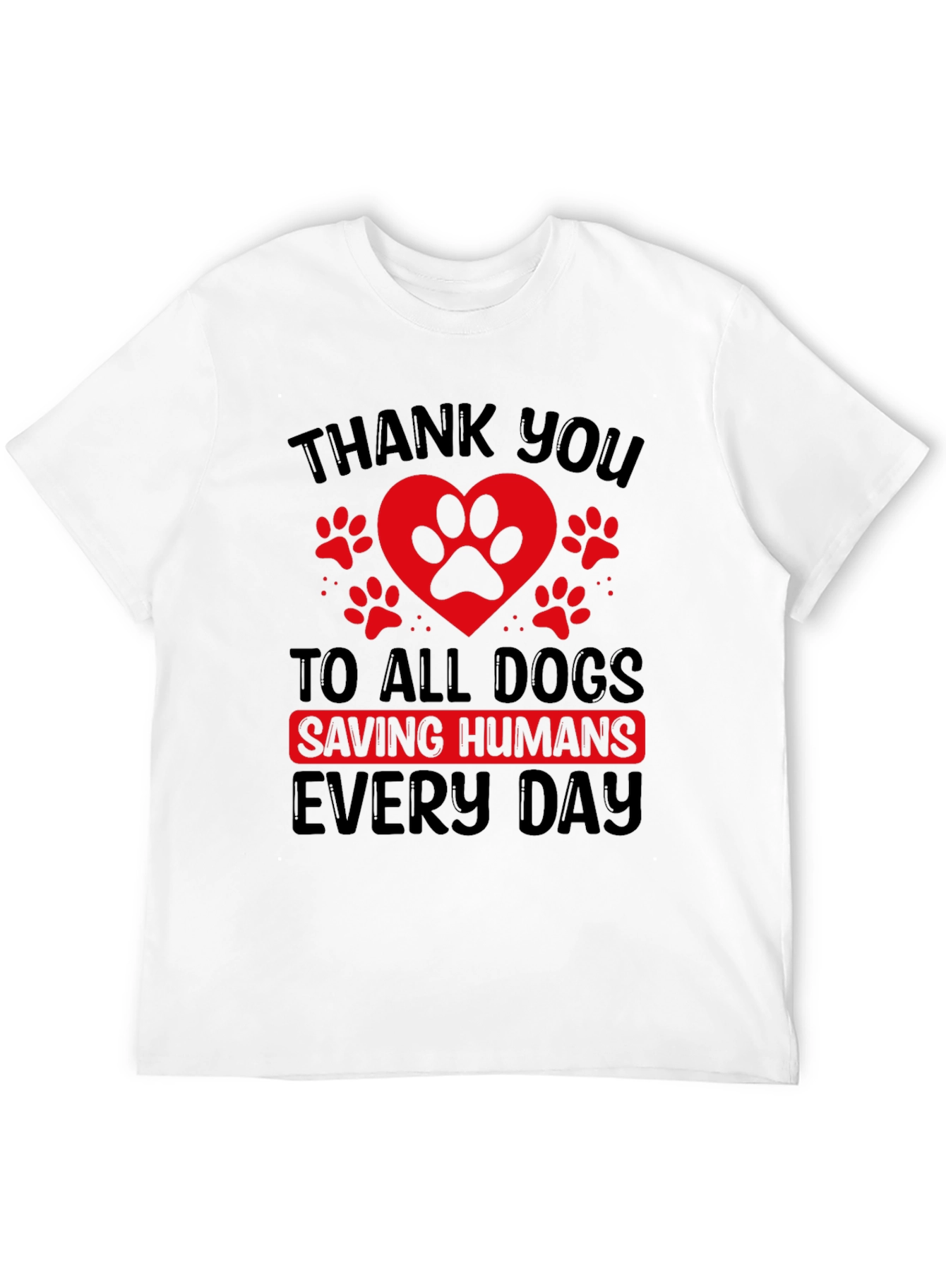 Thank You Dogs Black Tee