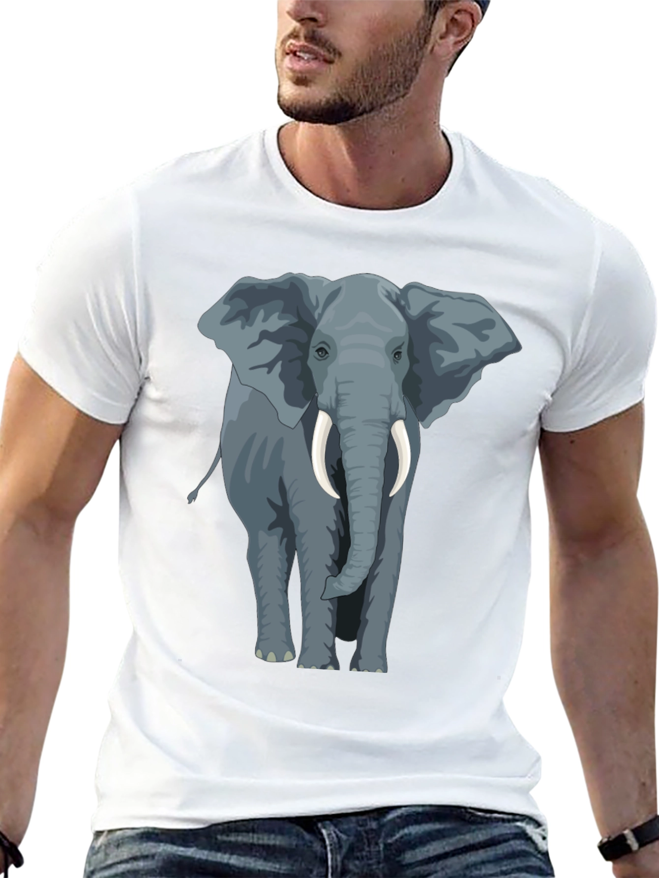 Elephant Graphic Tee - Mens Black T-Shirt