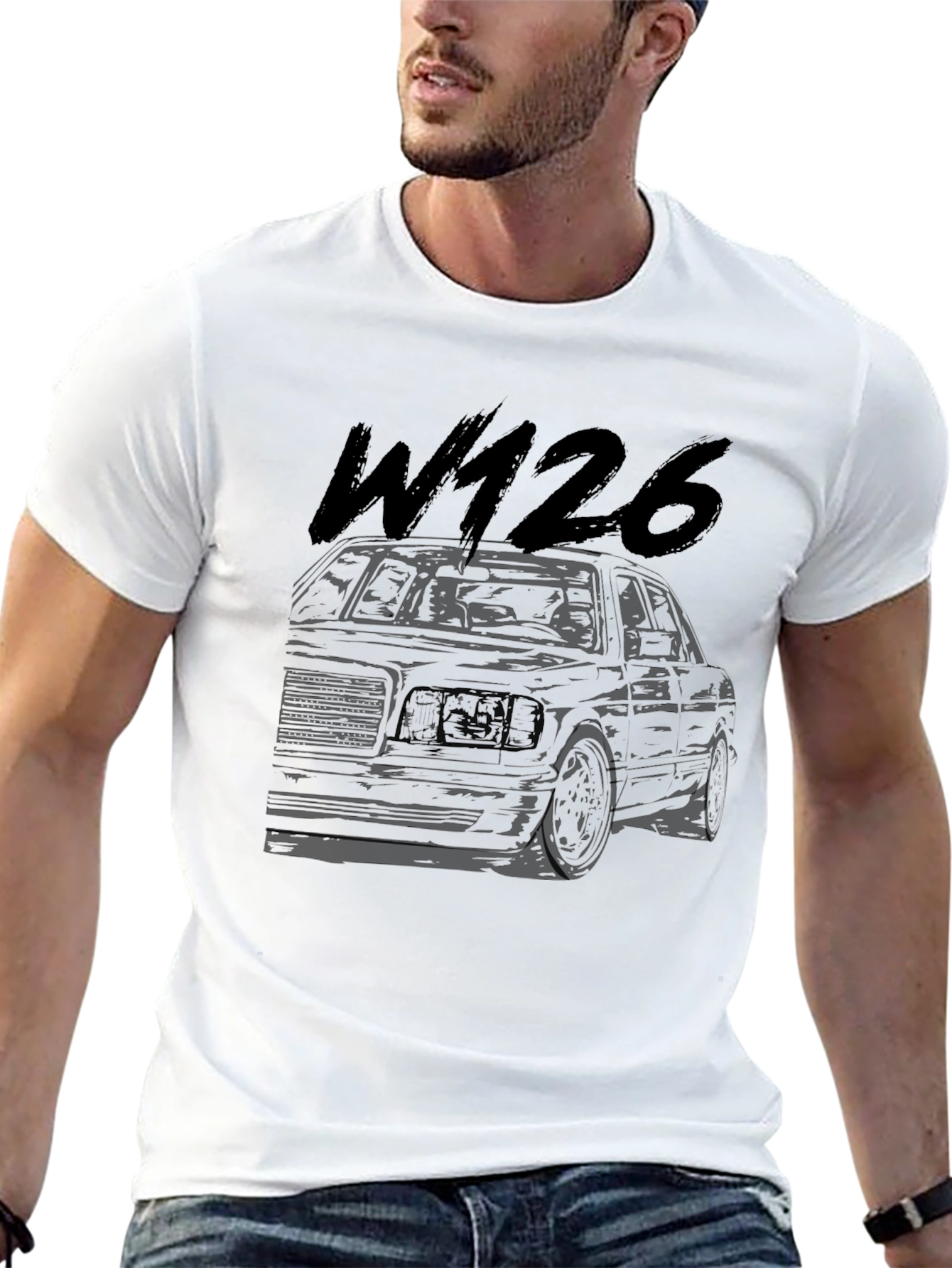 Mercedes-Benz W126 Black T-Shirt