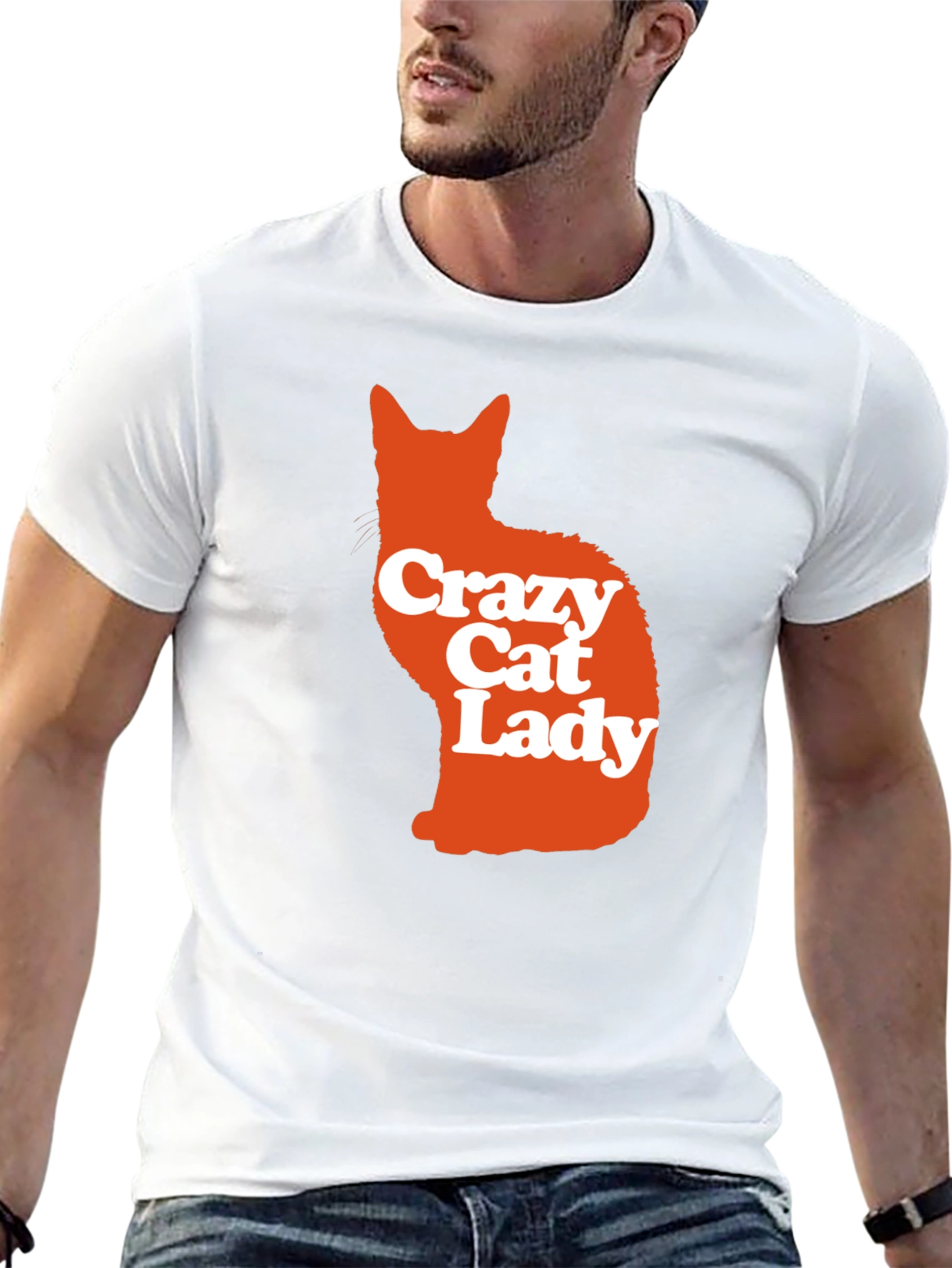 Crazy Cat Lady Graphic Tee - Mens Black T-Shirt