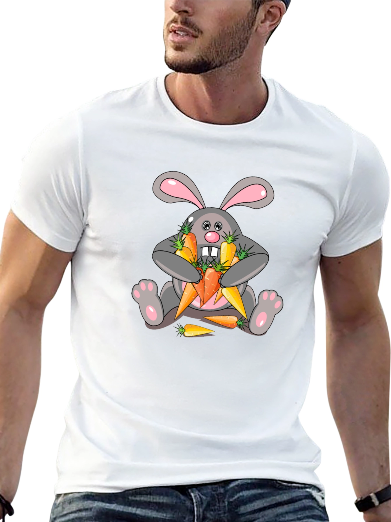 Bunny Carrots Graphic Tee Shirt