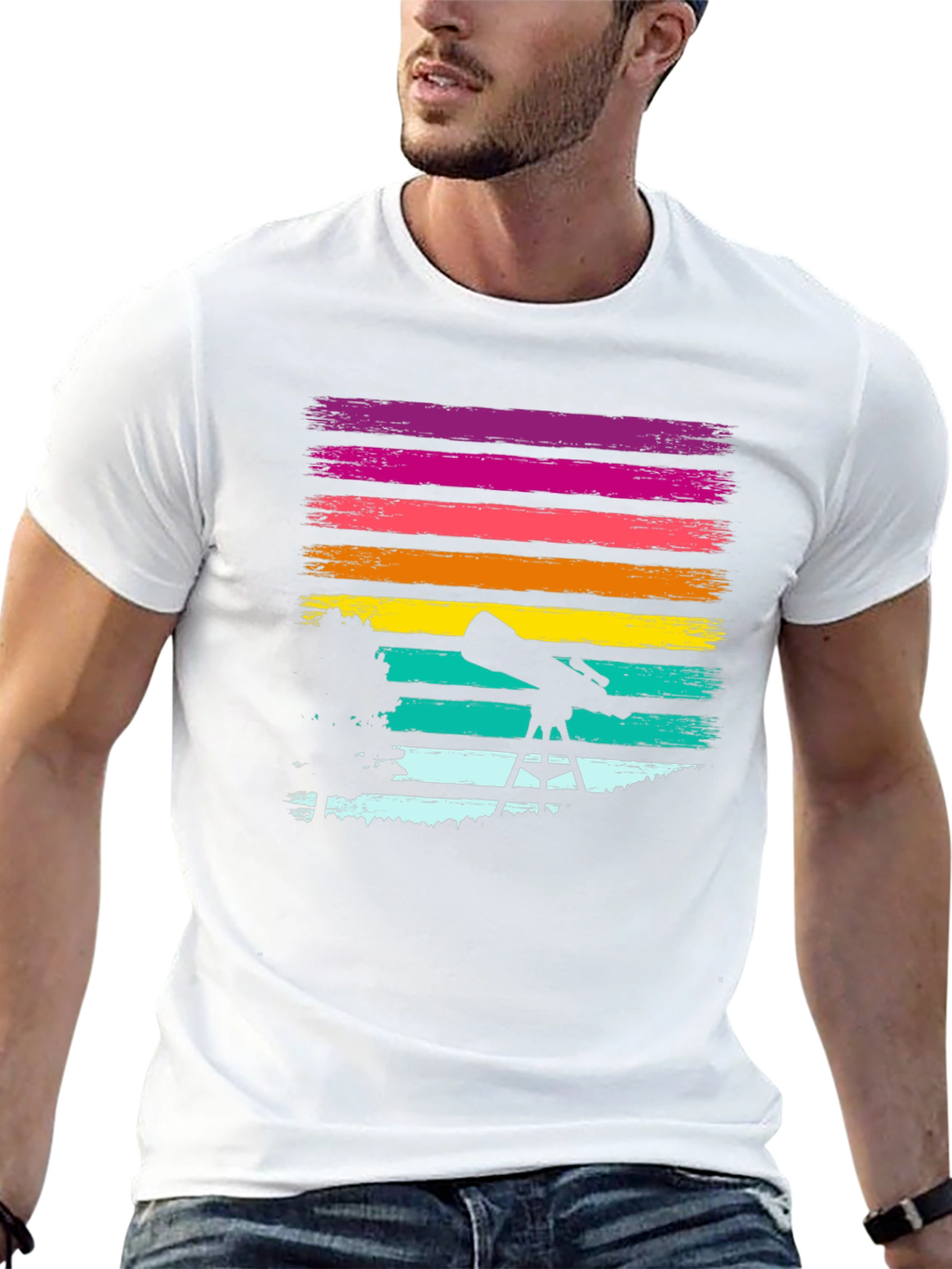Telescope Graphic T-Shirt - Black