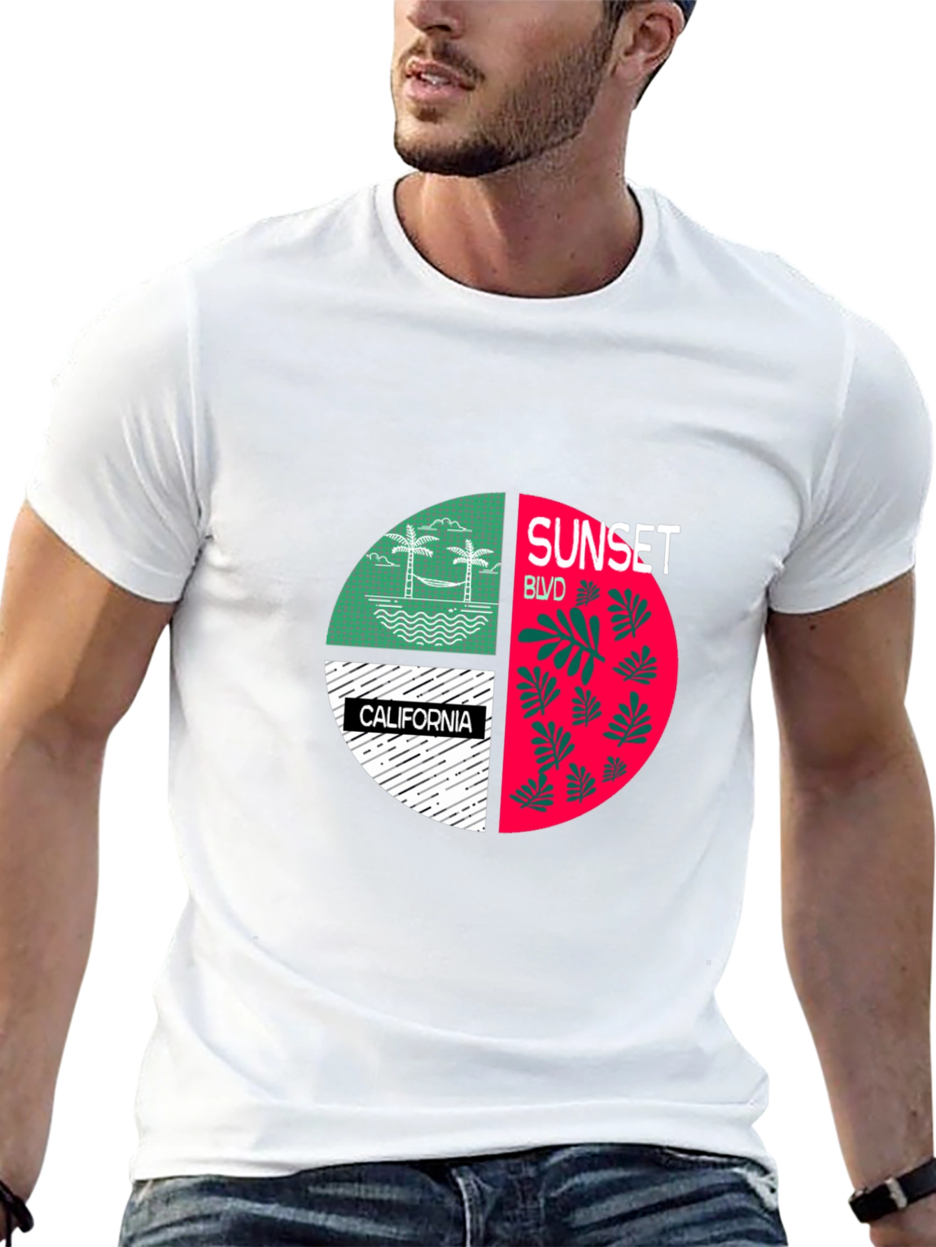 Sunset Blvd California Graphic T-Shirt