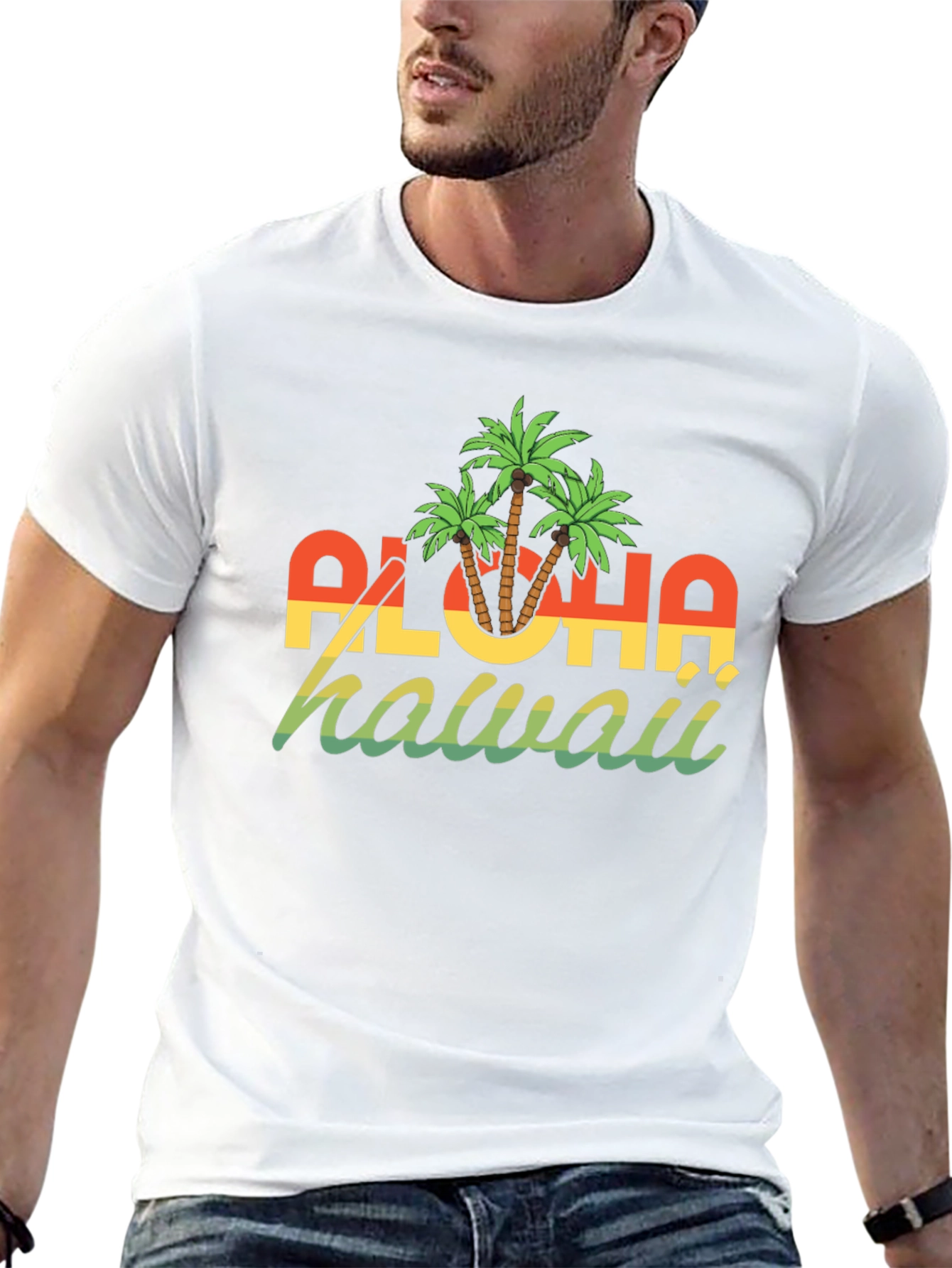 Aloha Hawaii Graphic T-Shirt - Tropical Island Style