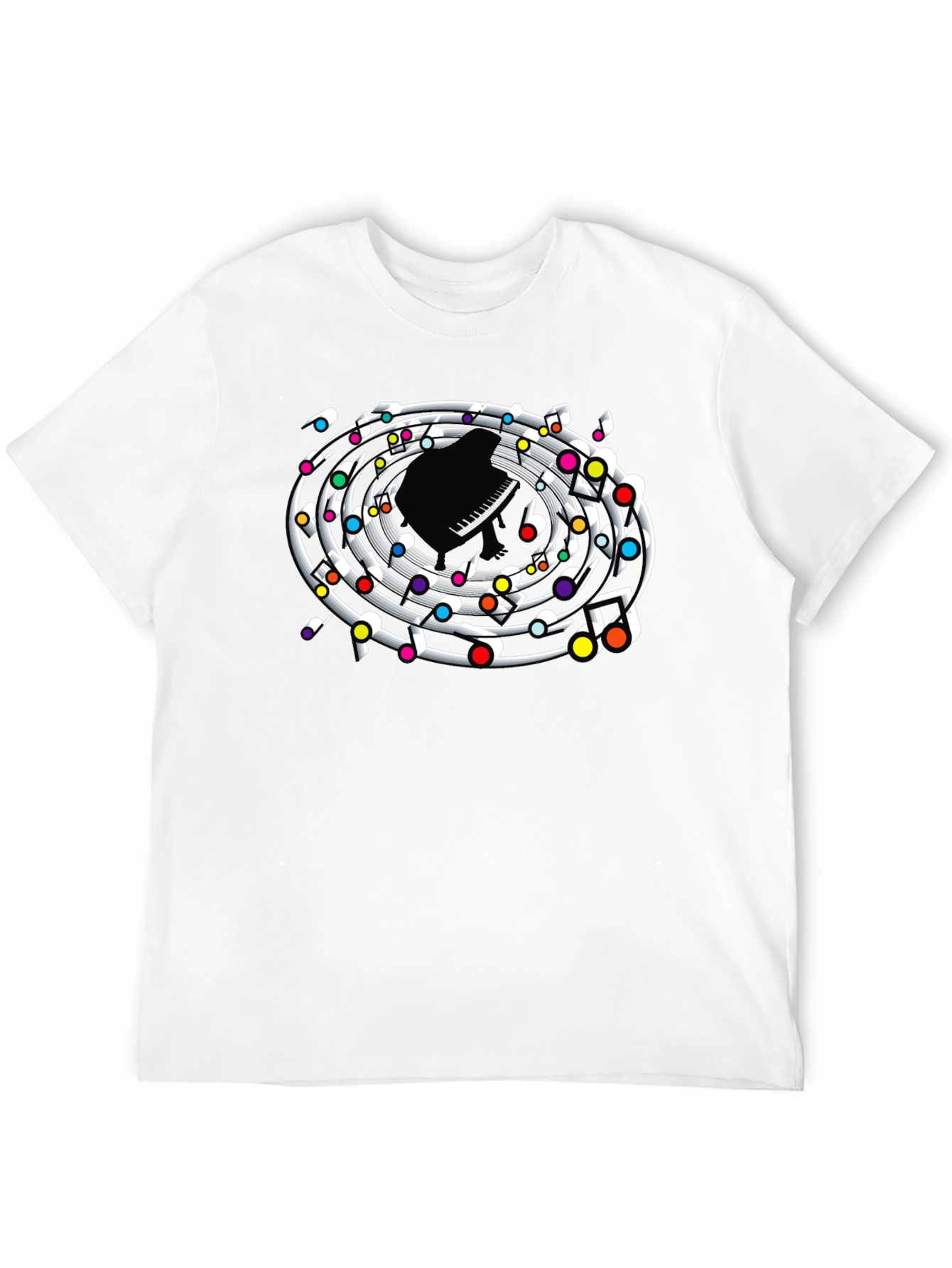 Musical Piano Notes Graphic Tee