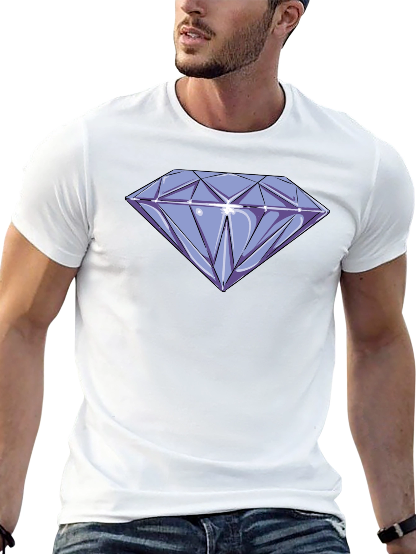 Diamond Graphic T-Shirt - Casual Style