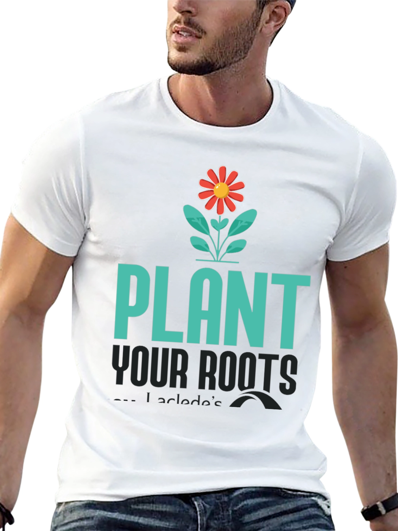Plant Your Roots Graphic Tee - Black Cotton T-Shirt