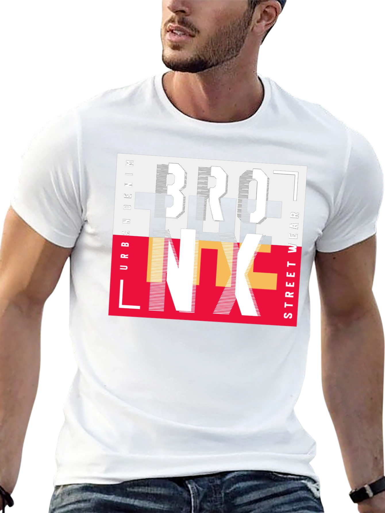 Bronx Streetwear Graphic Print Black T-Shirt