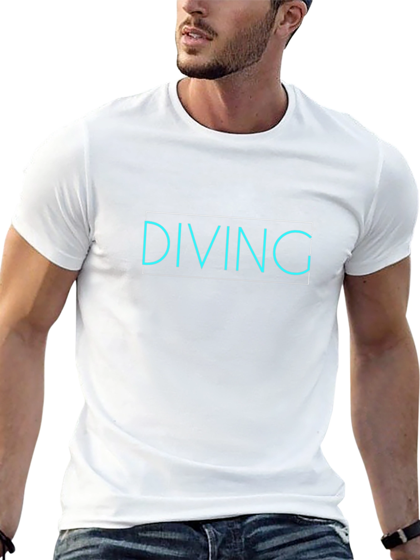 Diving Graphic T-Shirt - Premium Cotton