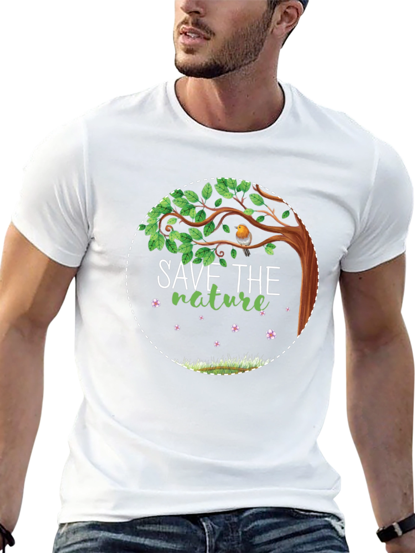 Save the Nature Graphic Tee - Eco-Friendly Design
