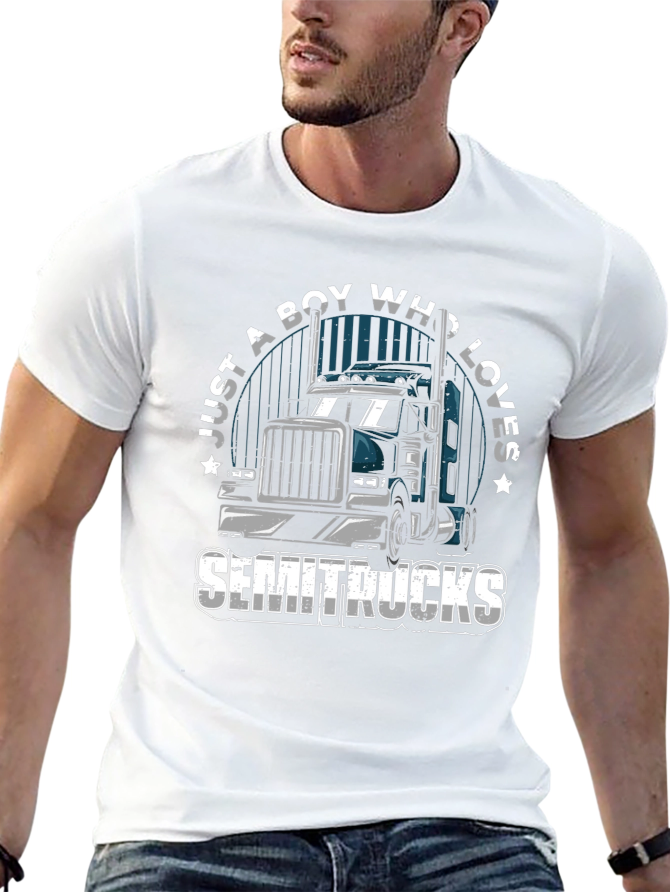 Boy Who Loves Semitrucks T-Shirt | Trucker Tee