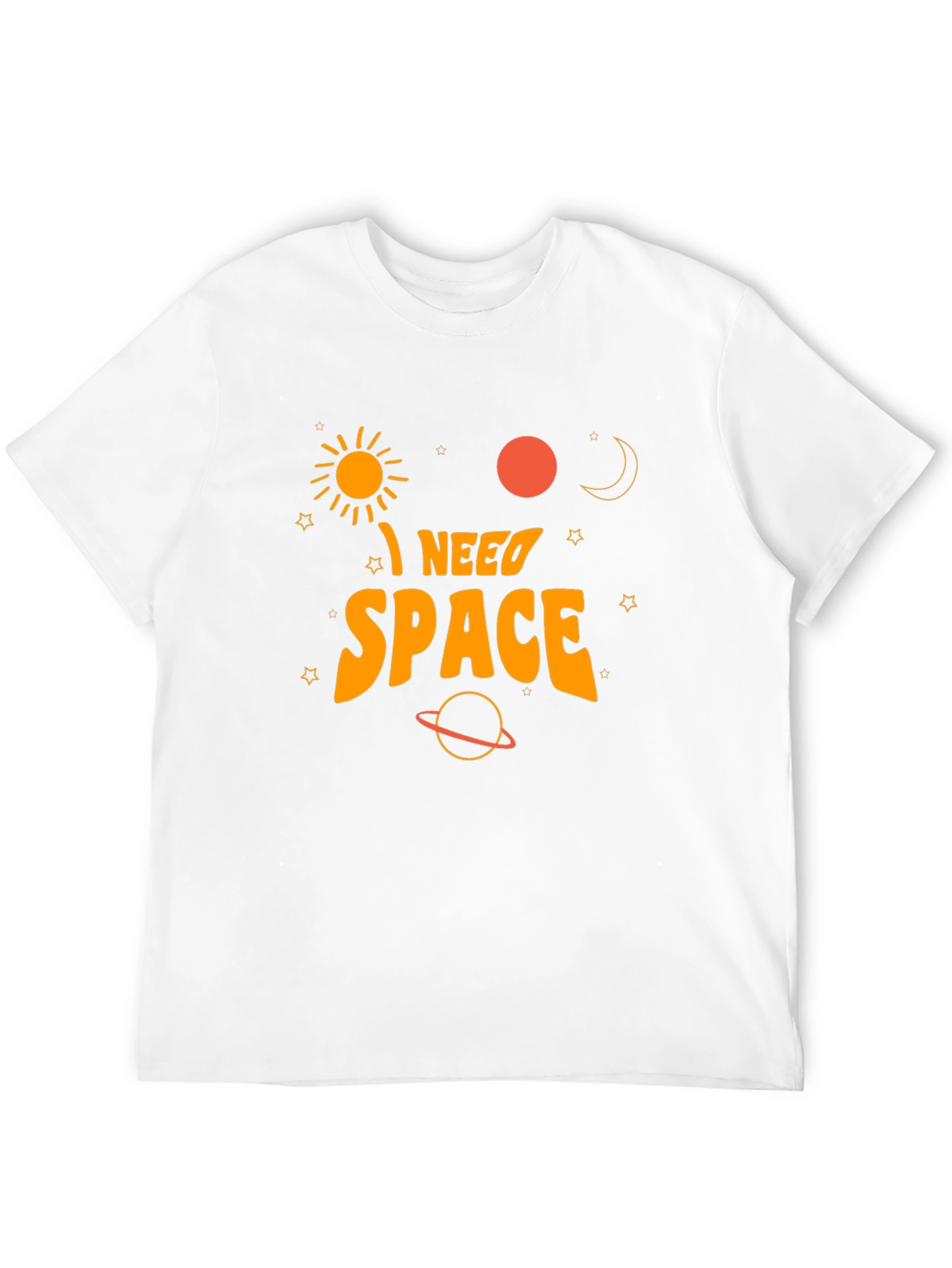 I Need Space Graphic Tee - Black Cotton T-Shirt
