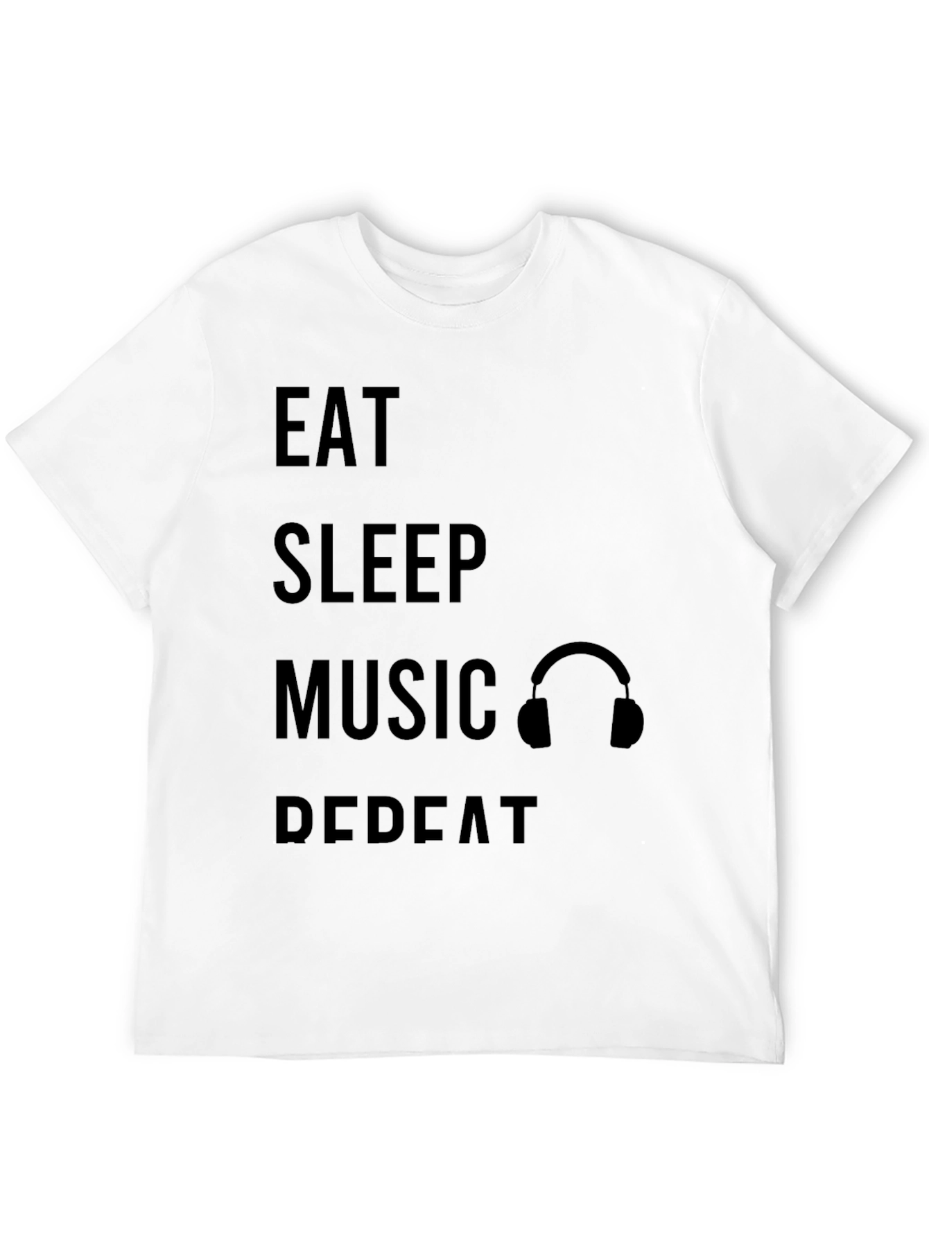 Eat Sleep Music Repeat Graphic T-Shirt