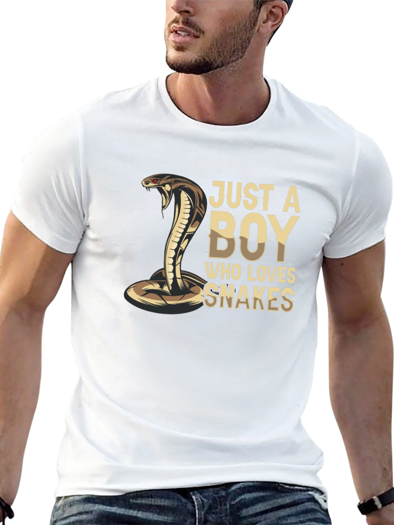 Just A Boy Who Loves Snakes Graphic Tee