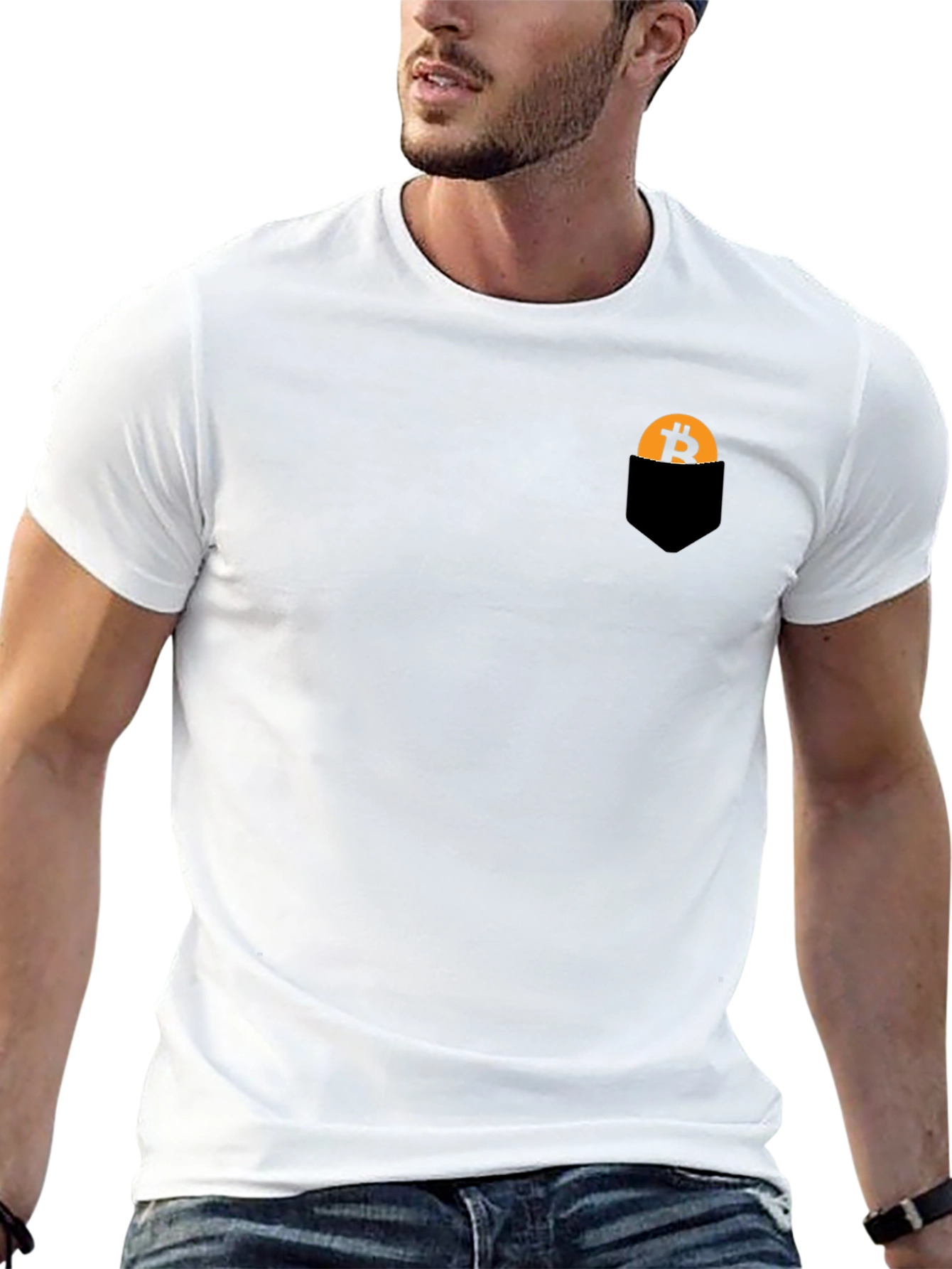 Bitcoin Pocket Tee - Crypto Style