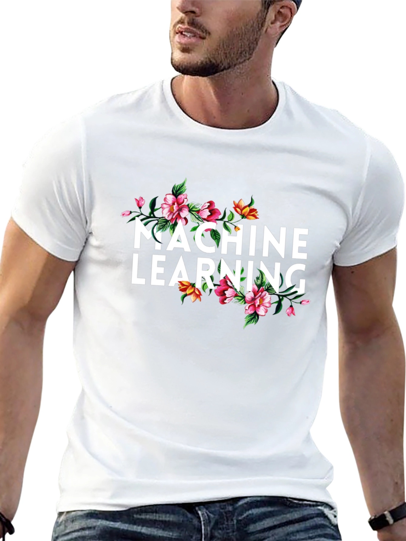 Machine Learning Floral Graphic T-Shirt