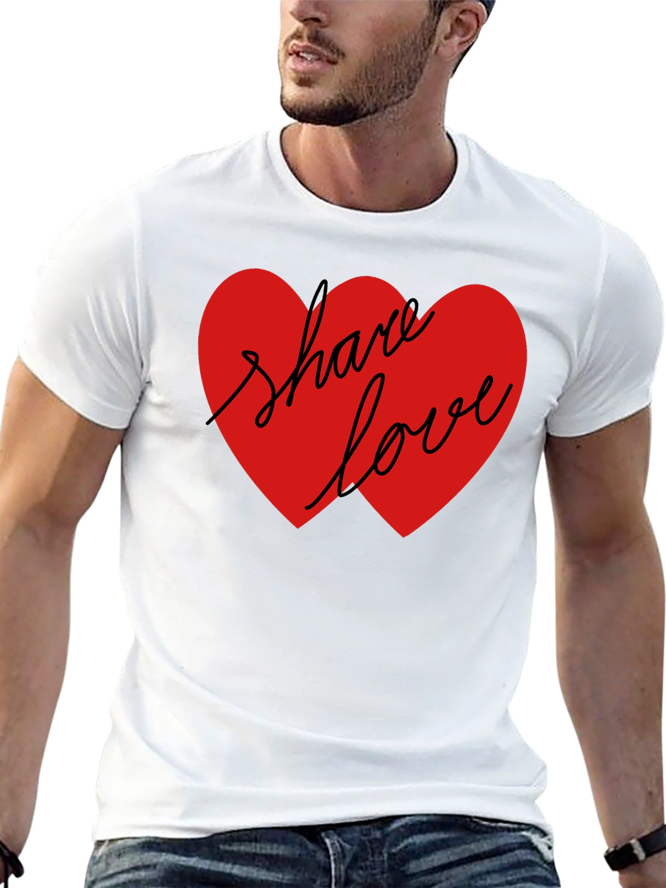 Share Love Graphic Tee - Black