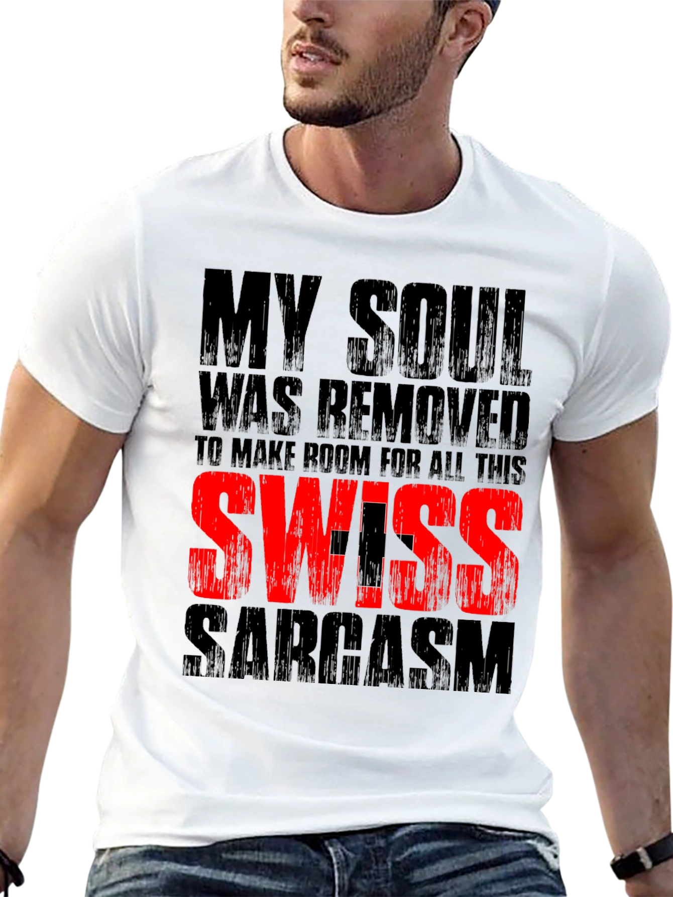 Swiss Sarcasm Graphic T-Shirt - Funny Novelty Tee