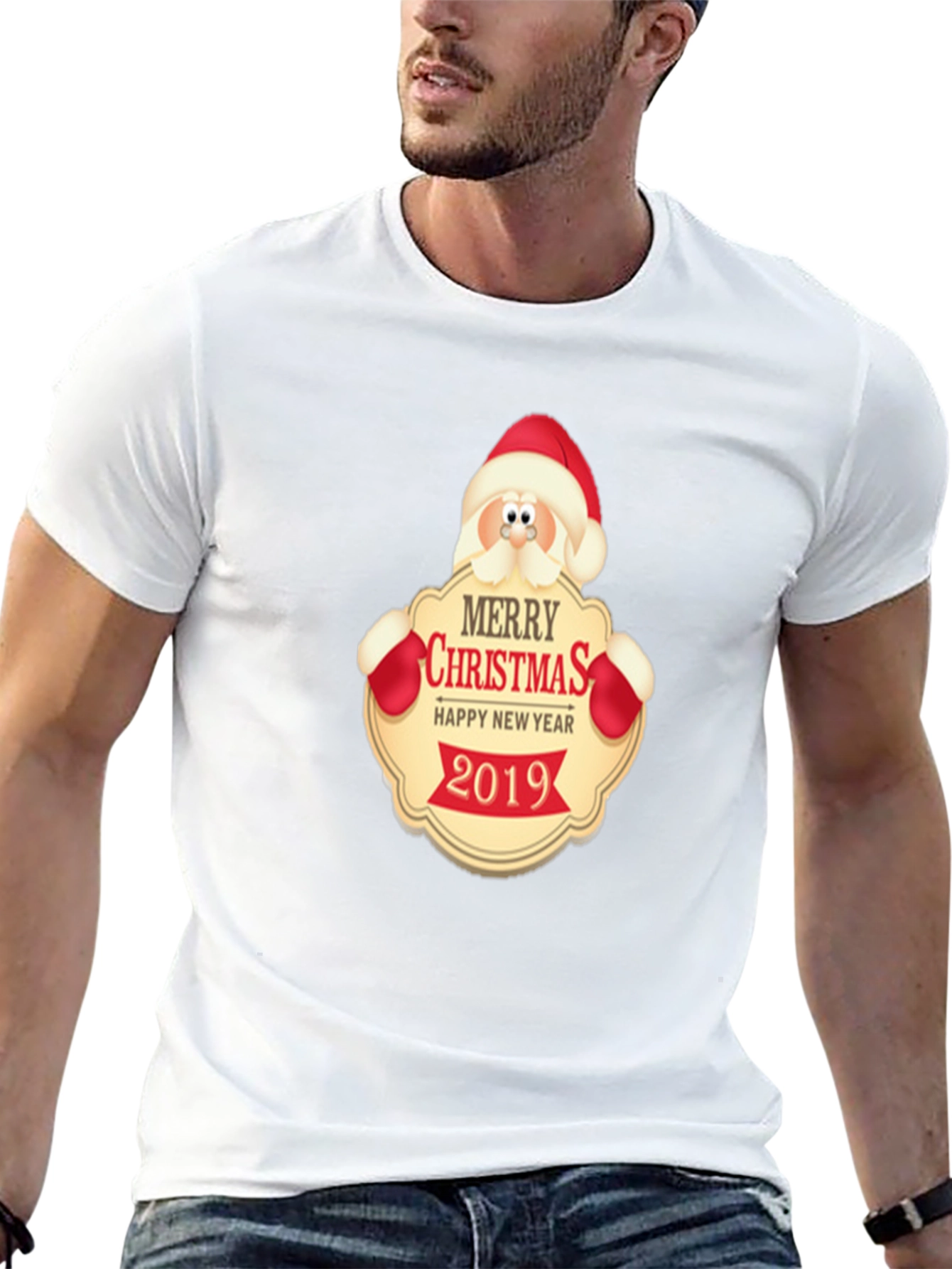 Merry Christmas 2019 Santa Graphic T-Shirt