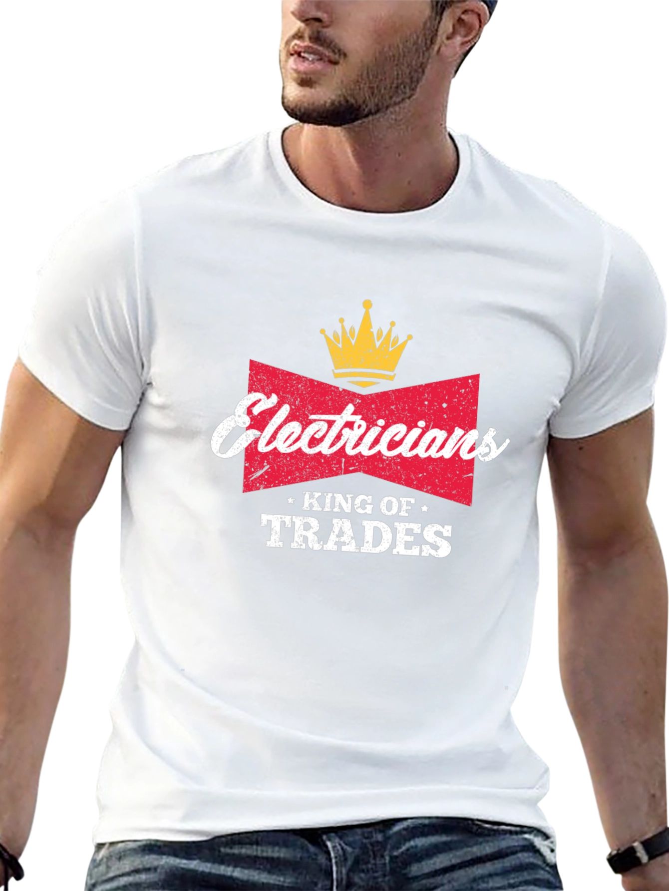 Electricians King of Trades Black T-Shirt