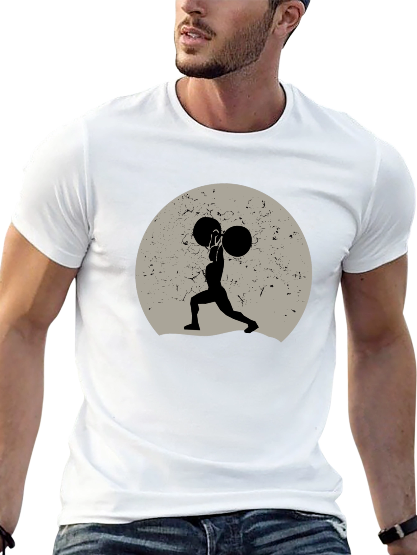 Weightlifting Silhouette Graphic Tee