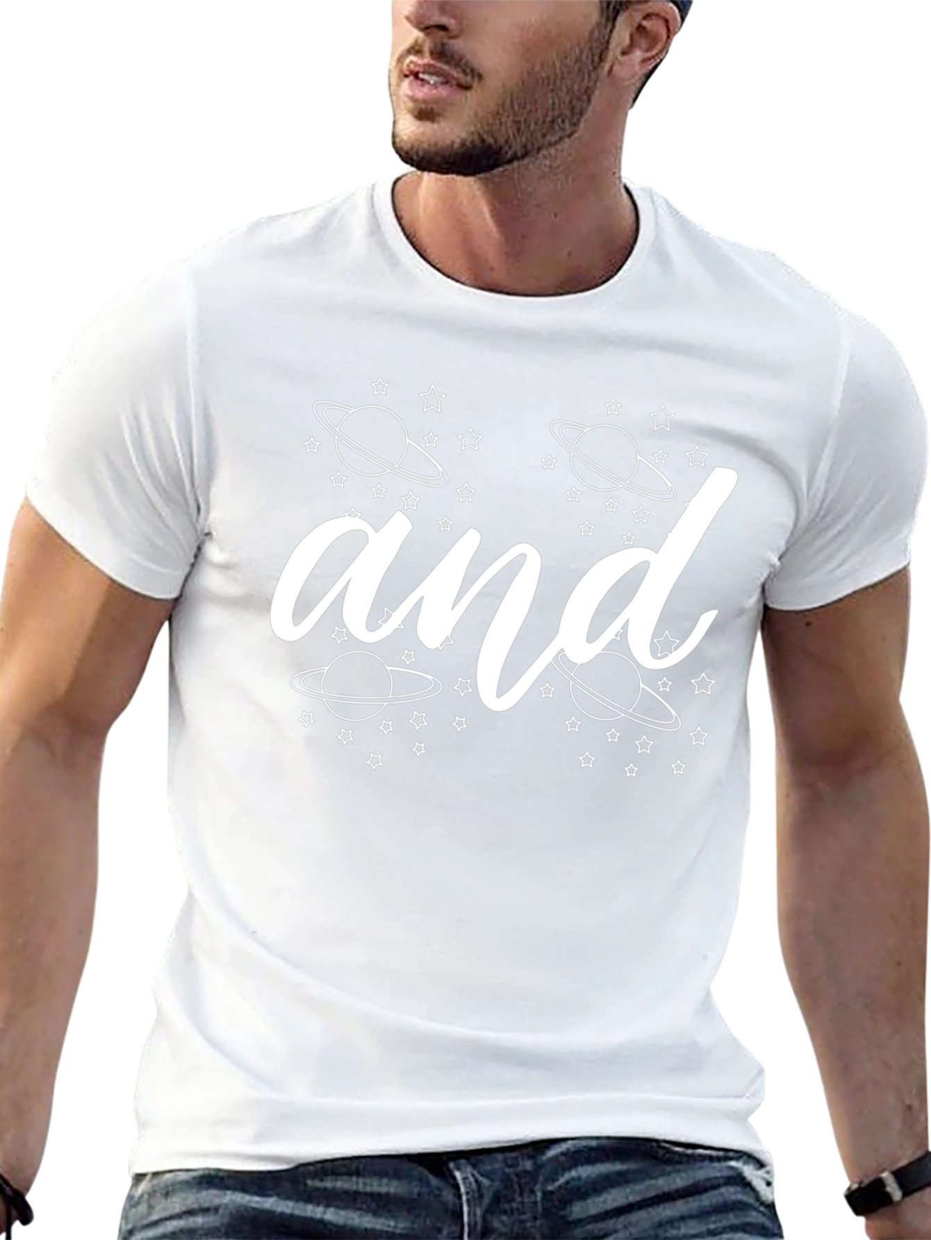 Planets and Stars Graphic Tee - Black