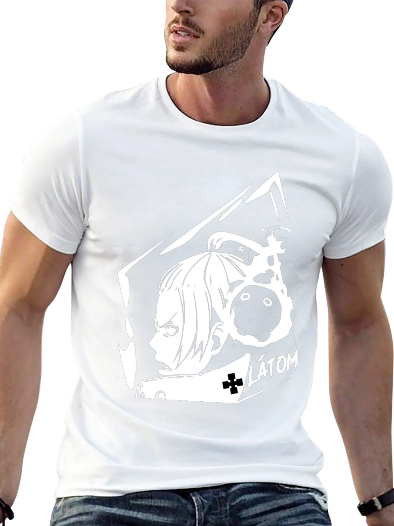 Anime Inspired Black Graphic Tee