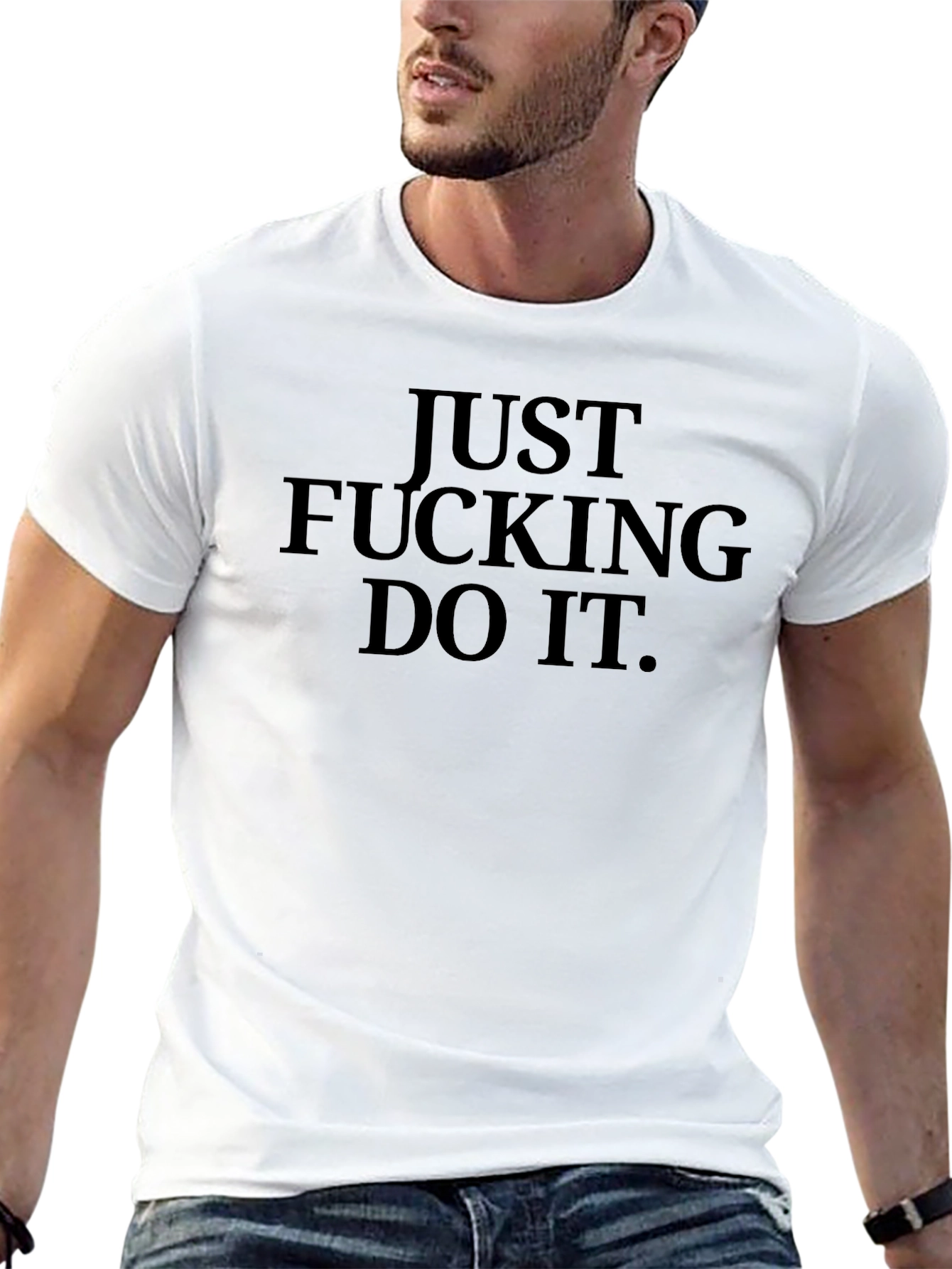 Just Do It Black Graphic Tee