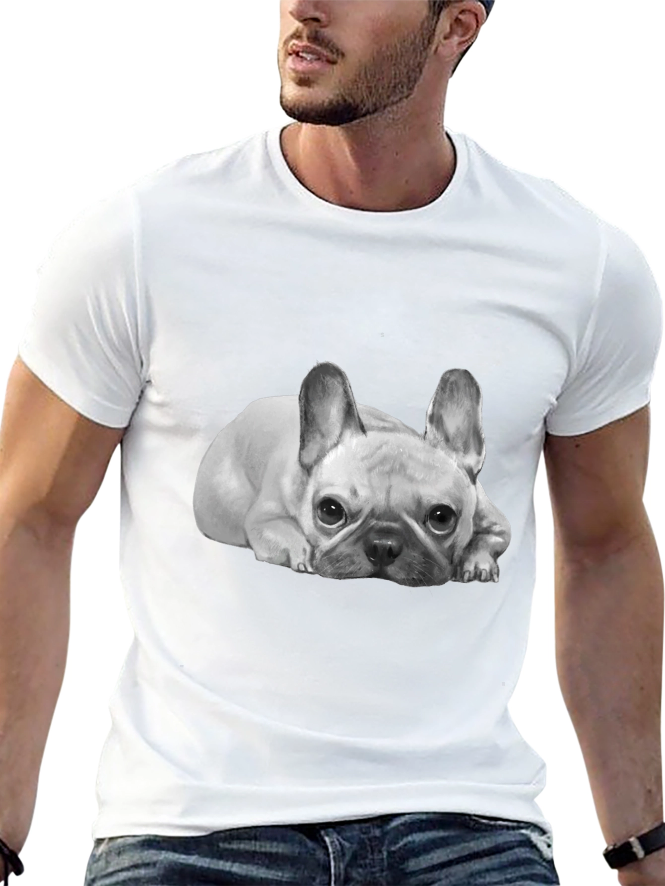 French Bulldog Graphic Tee - Unisex Black T-Shirt