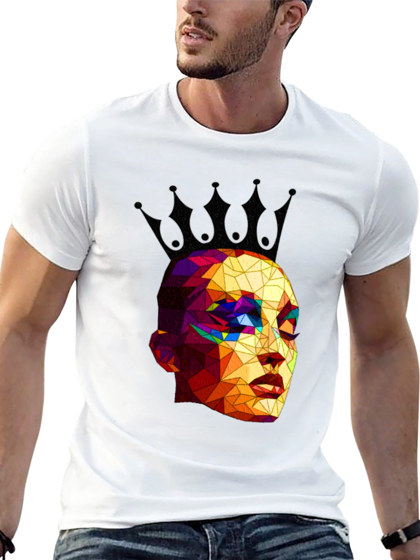 Geometric Queen Black T-Shirt