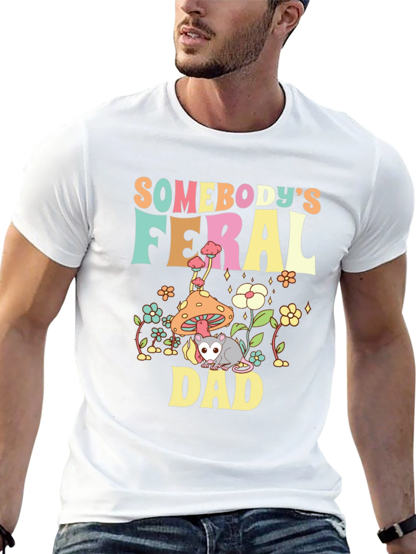 Feral Dad T-Shirt - Graphic Tee for Dads