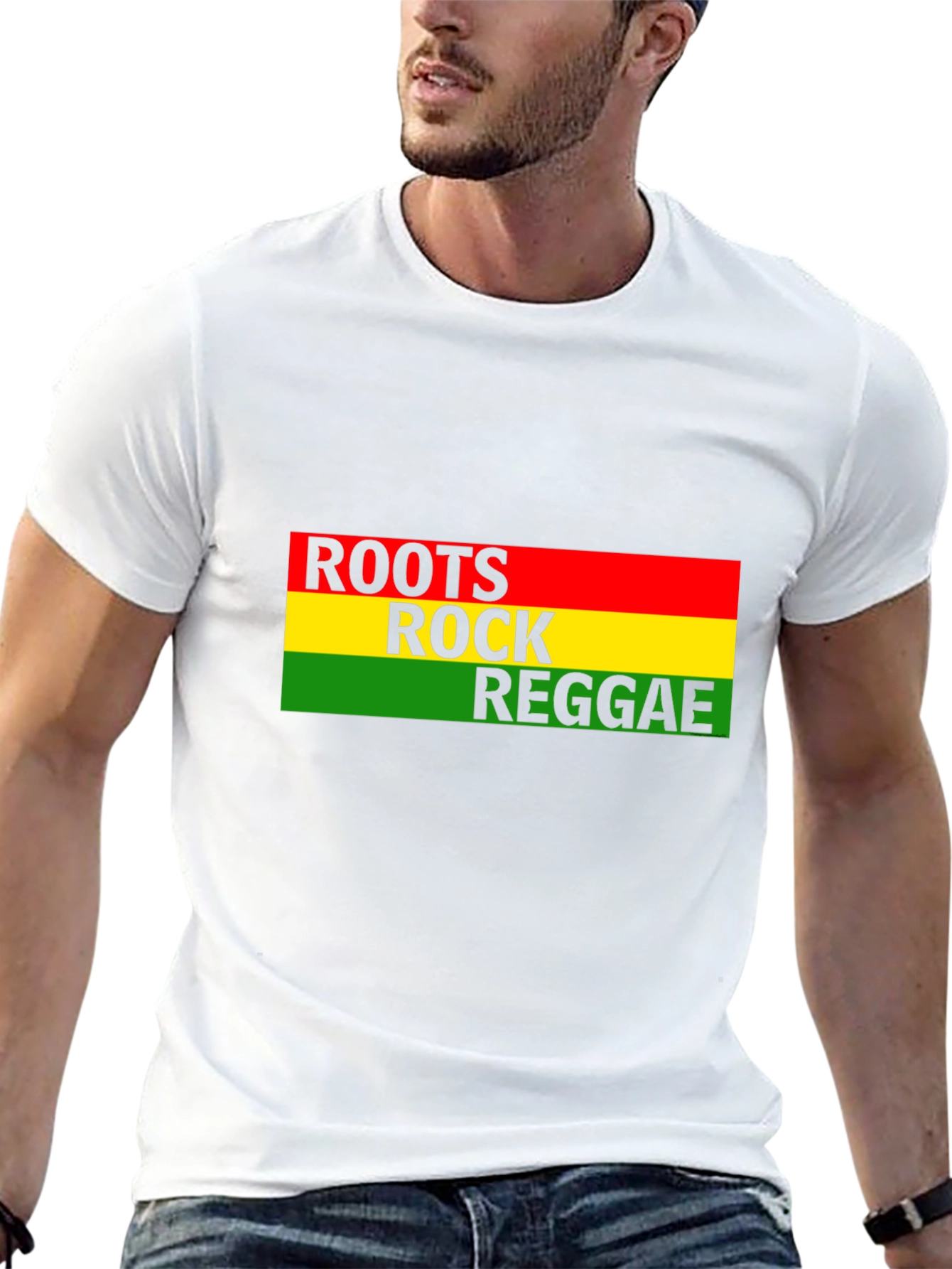Roots Rock Reggae Graphic Tee - Black Cotton T-Shirt