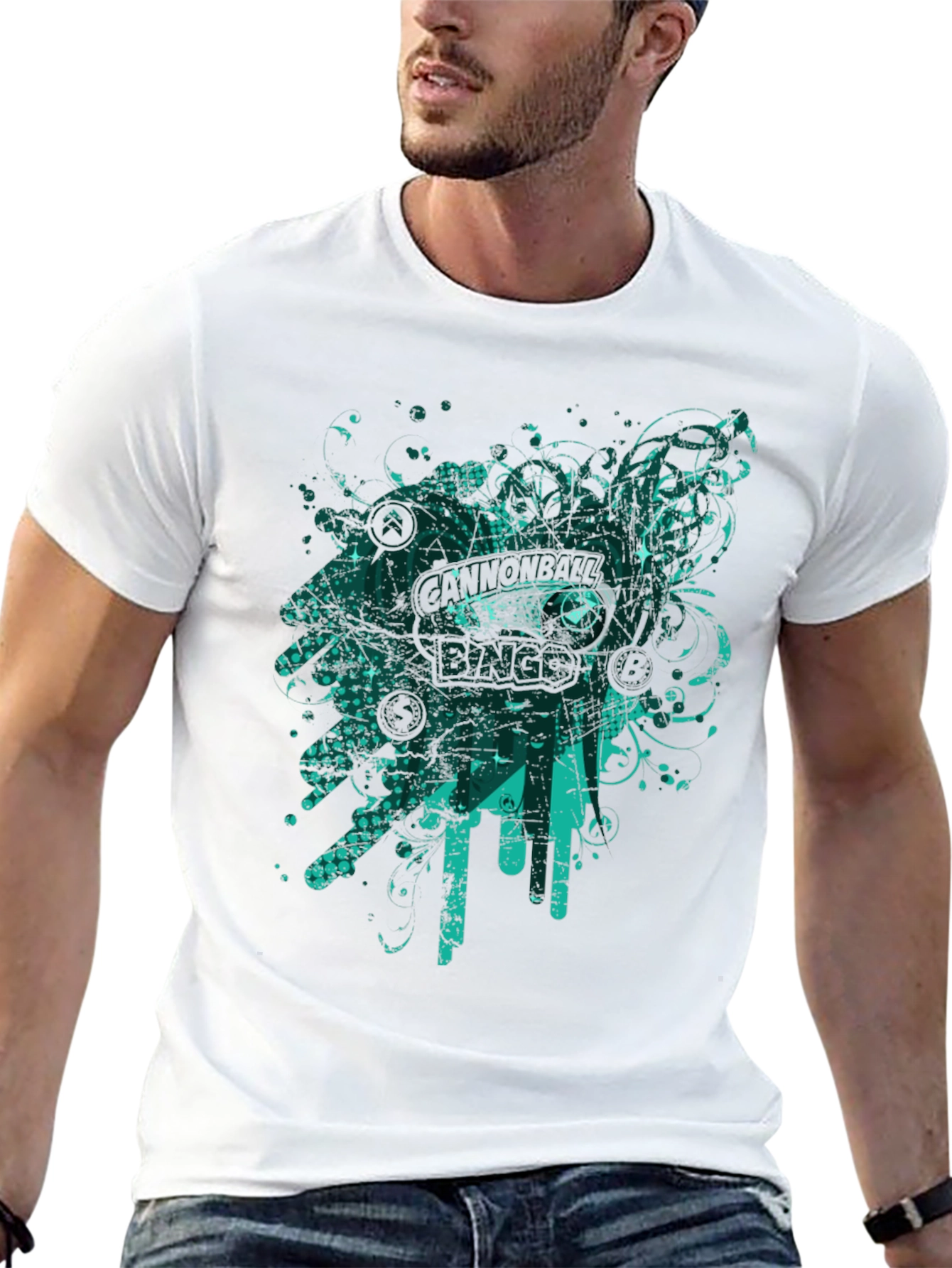 Abstract Graphic Black T-Shirt