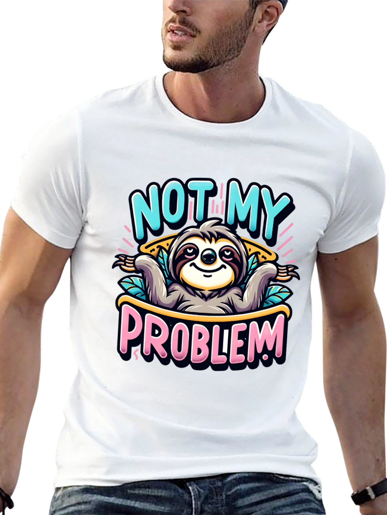 Not My Problem Sloth Graphic Tee