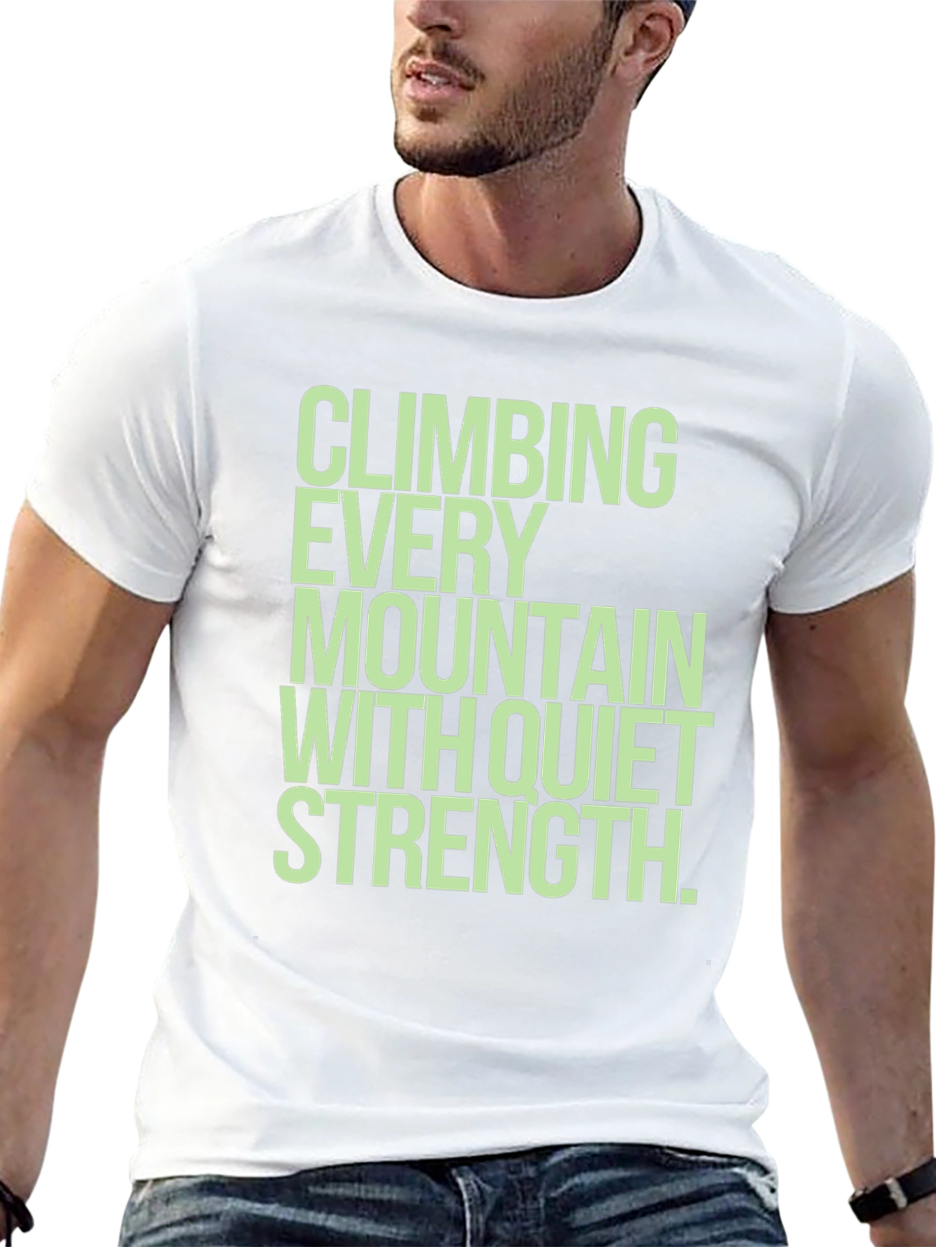 Climbing Mountain Graphic Tee - Quiet Strength Black Shirt
