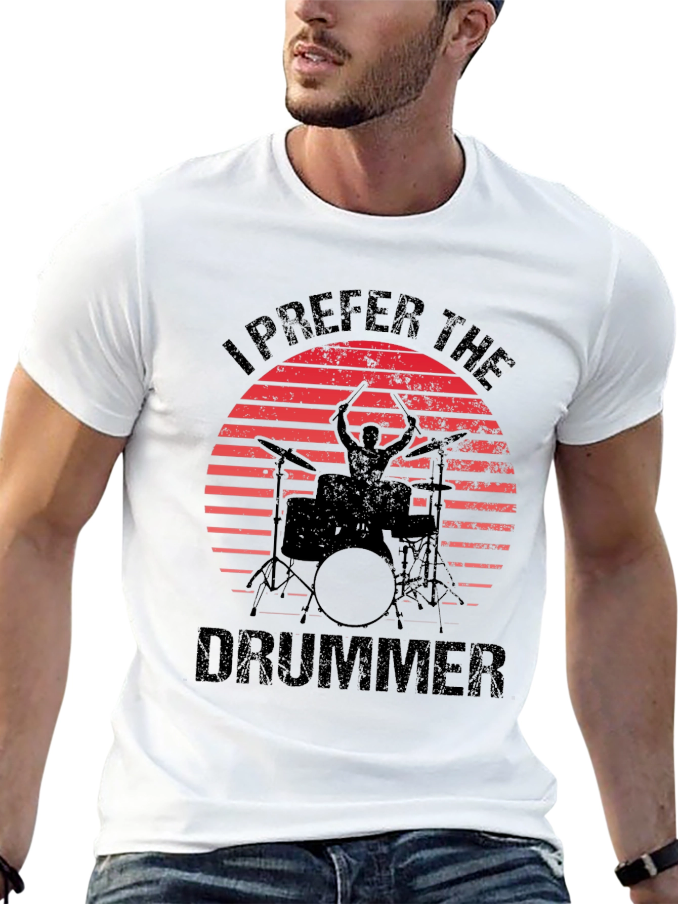 I Prefer The Drummer Black T-Shirt