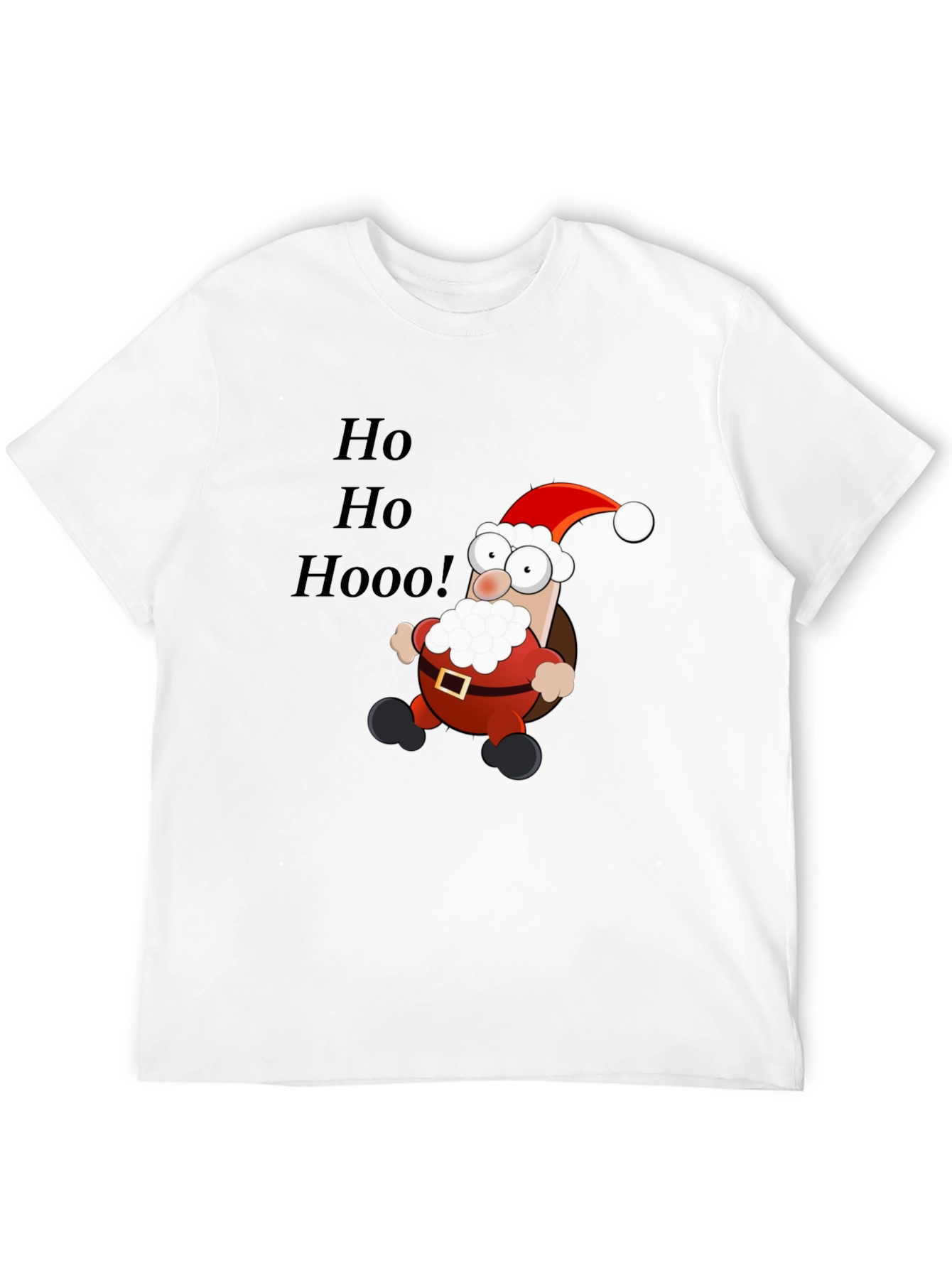 Cartoon Santa T-Shirt - Ho Ho Hoo!