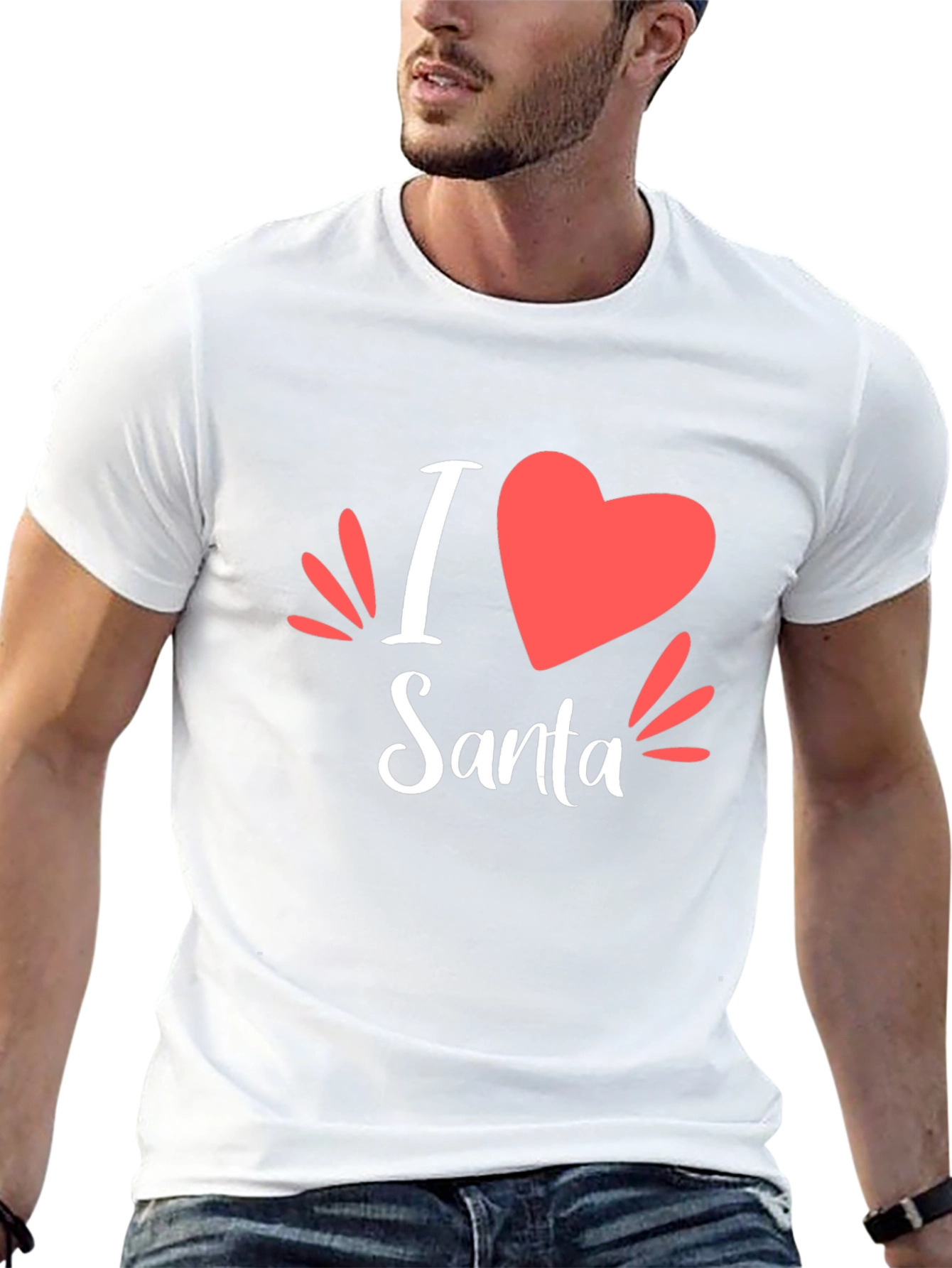 I Heart Santa Holiday Tee - Festive Graphic T-Shirt