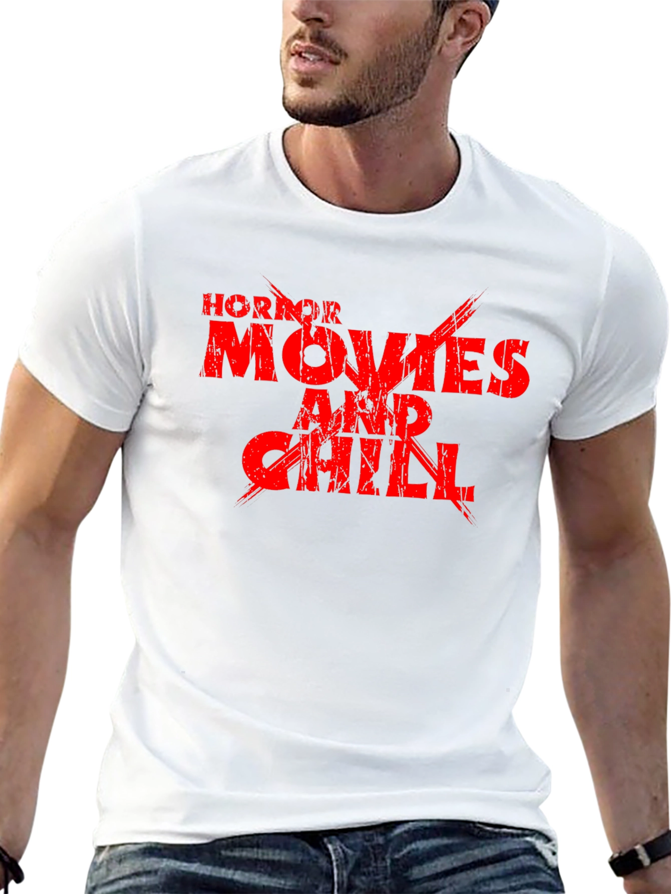Horror Movies and Chill Black T-Shirt