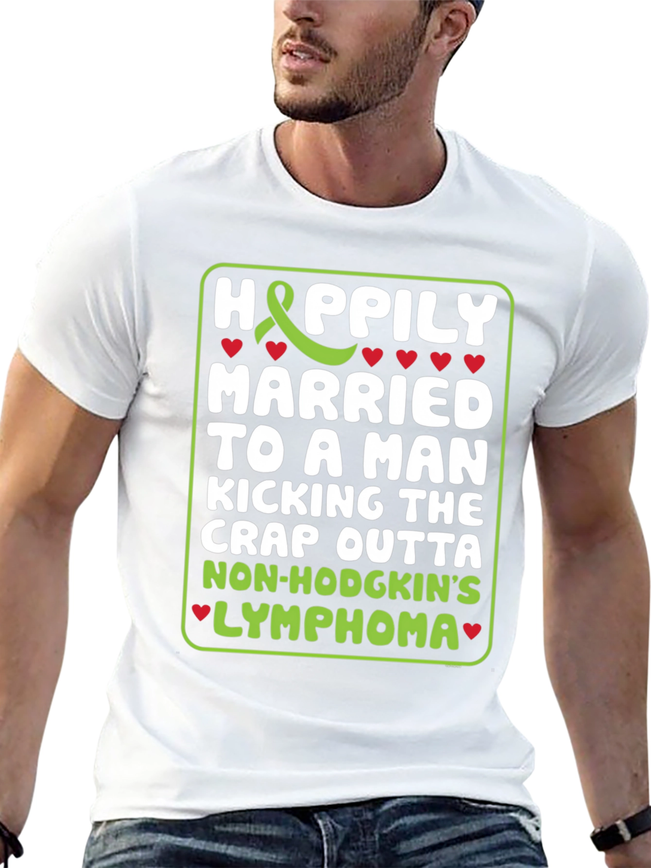 Happily Married Lymphoma Awareness T-Shirt