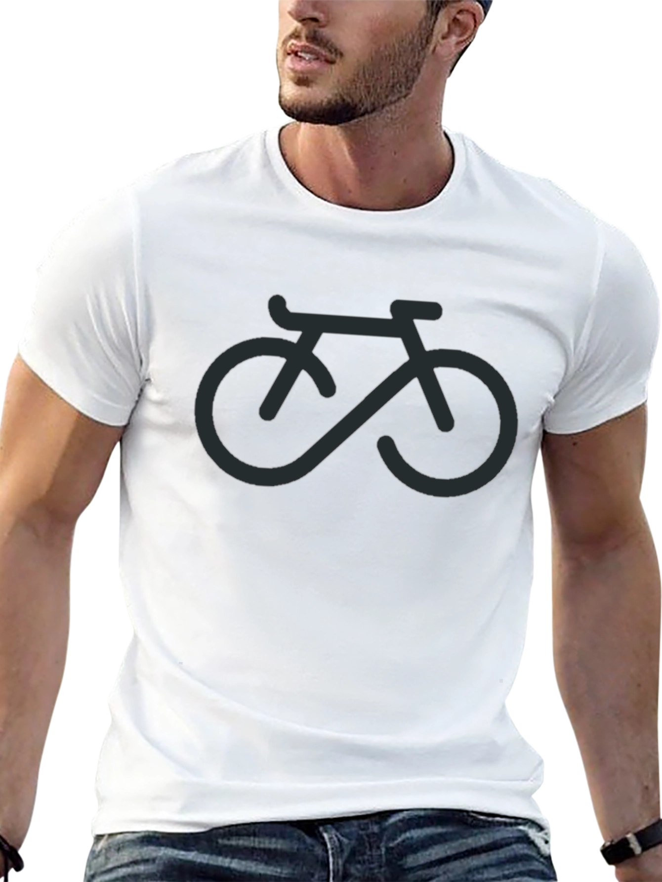 Infinity Bike Graphic Tee - Casual Black T-Shirt