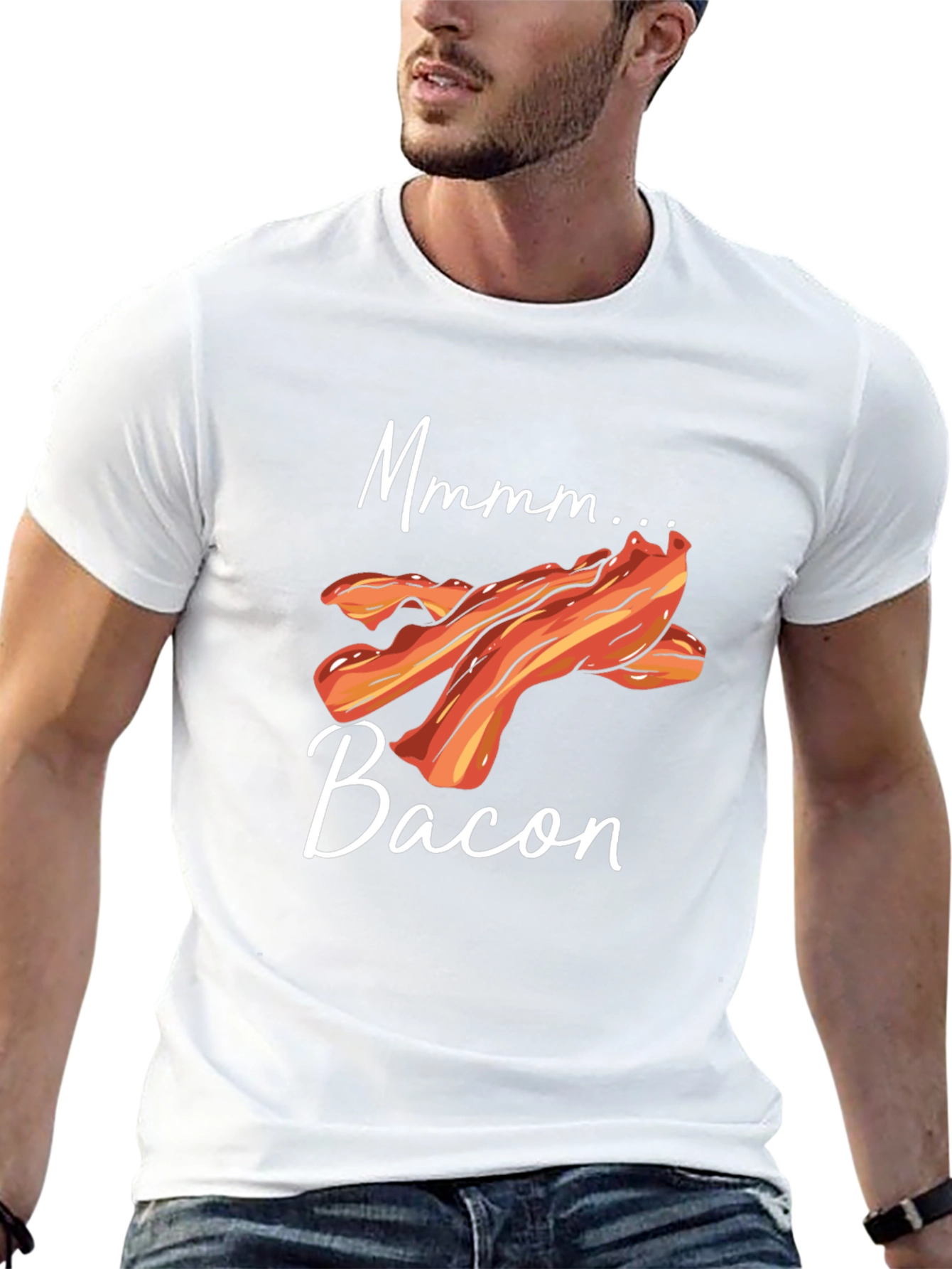 Mmmm Bacon T-Shirt - Funny Foodie Tee